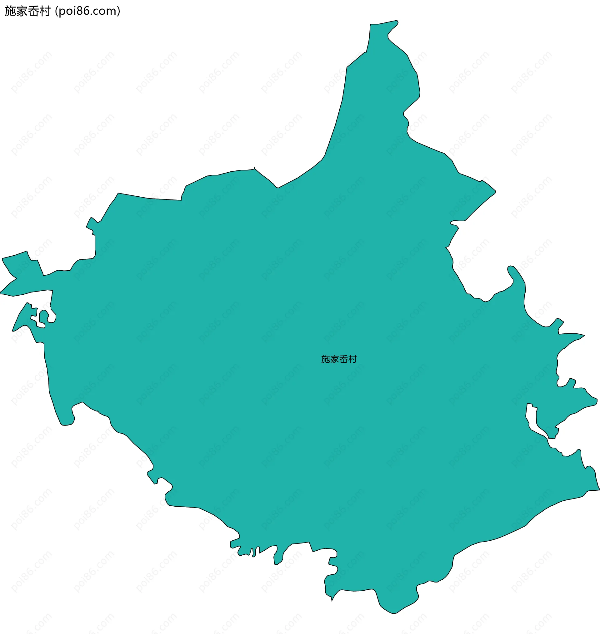 施家岙村边界地图