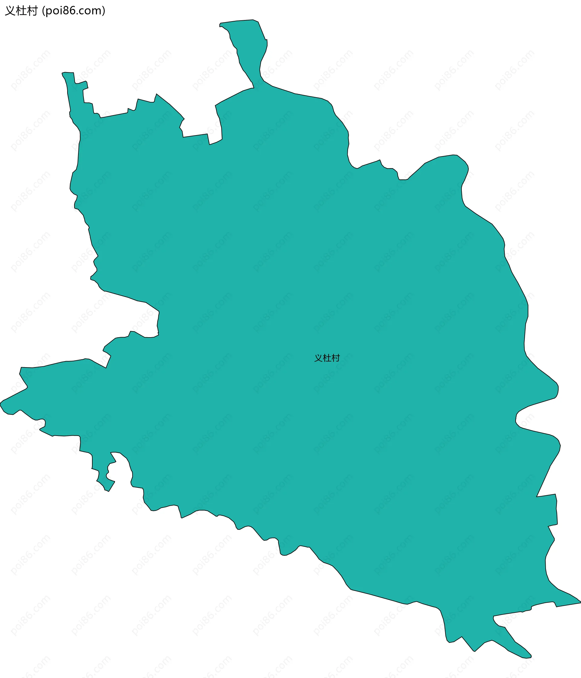 义杜村边界地图