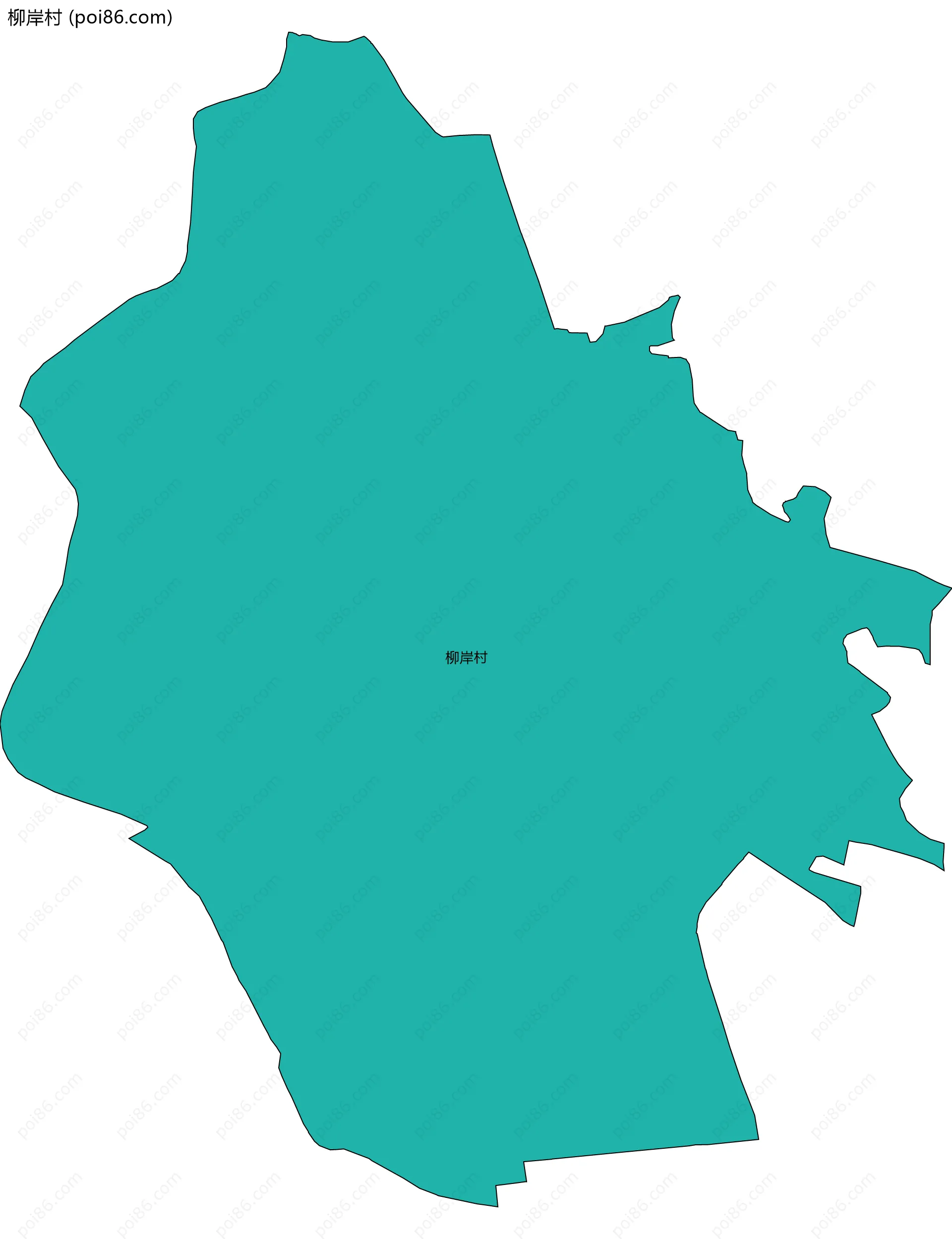 柳岸村边界地图