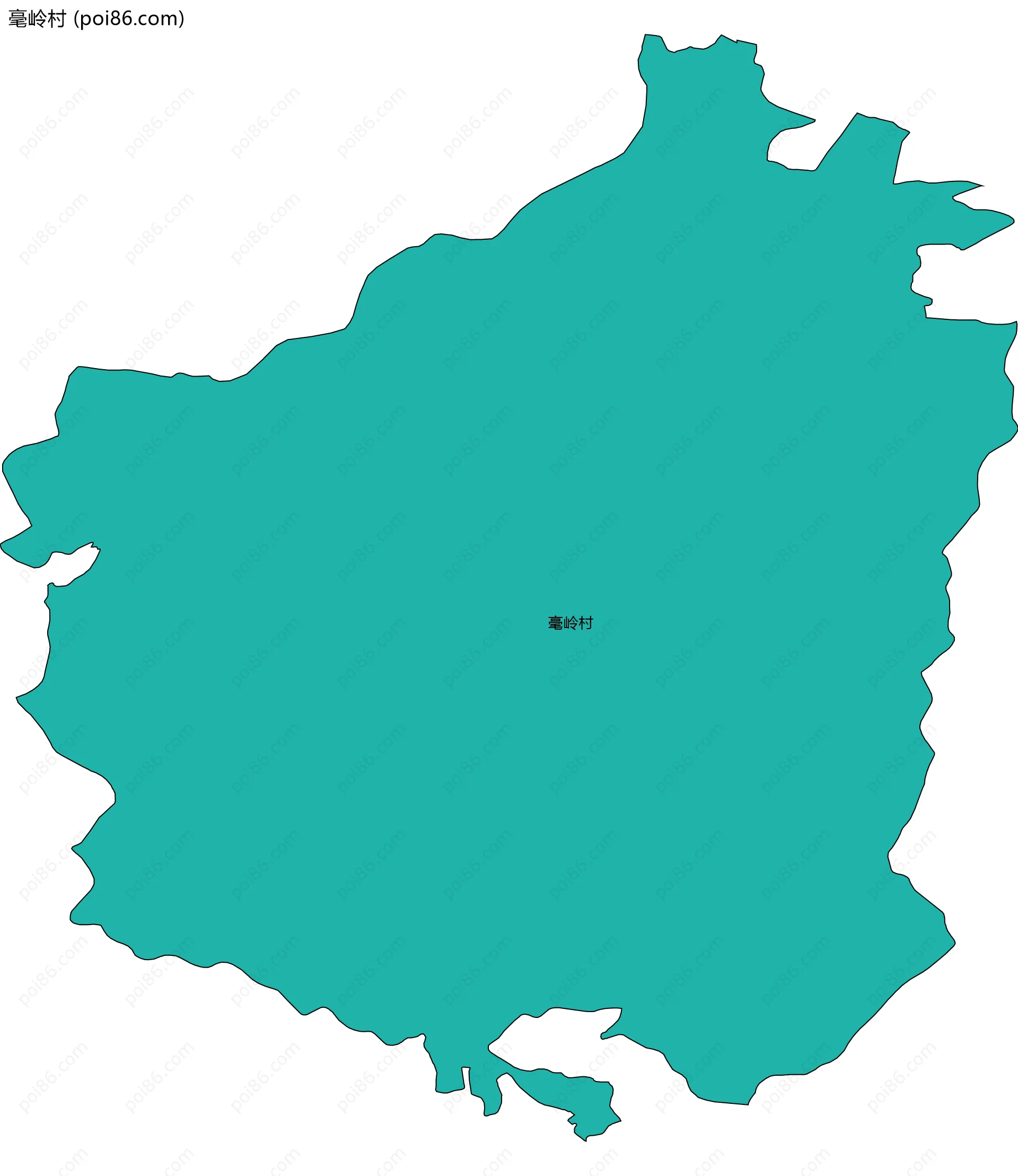 毫岭村边界地图