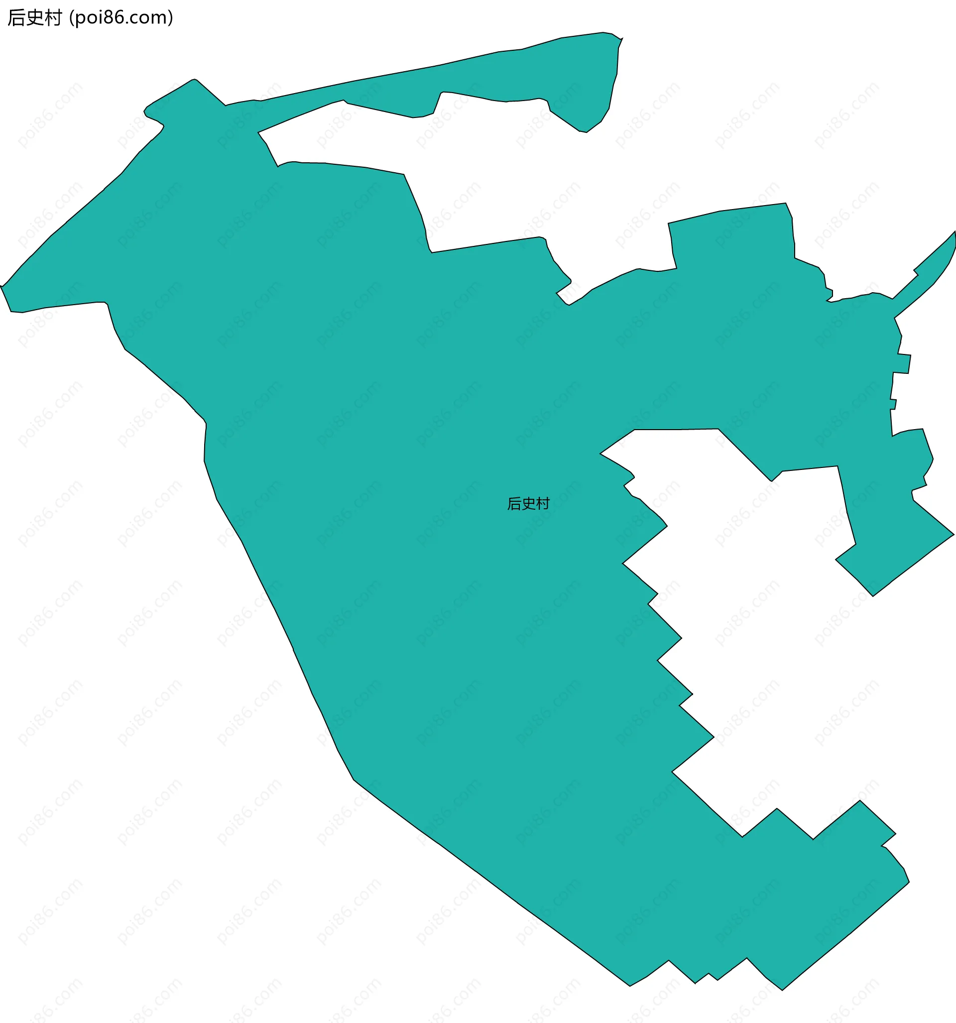 后史村边界地图