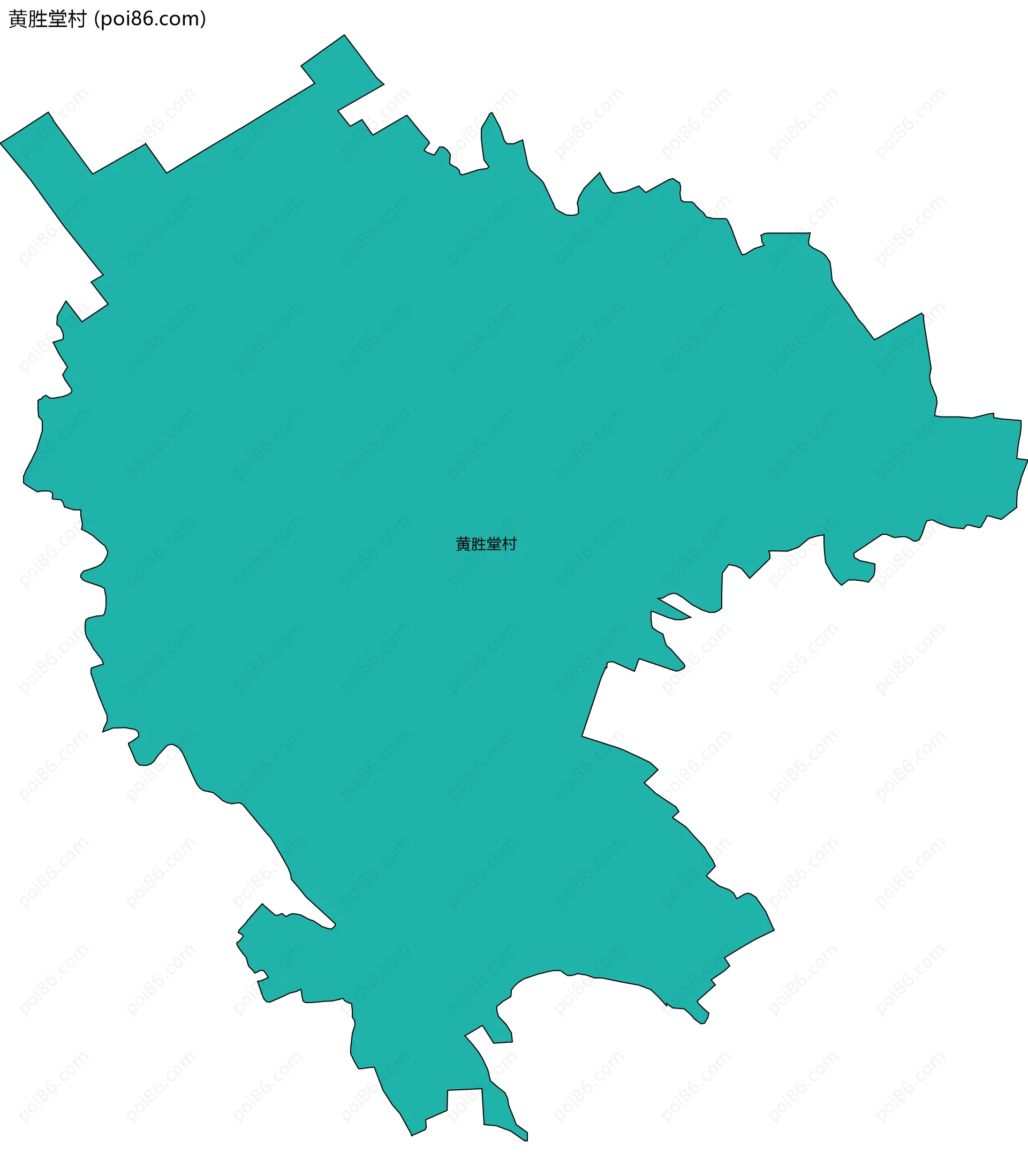 黄胜堂村边界地图