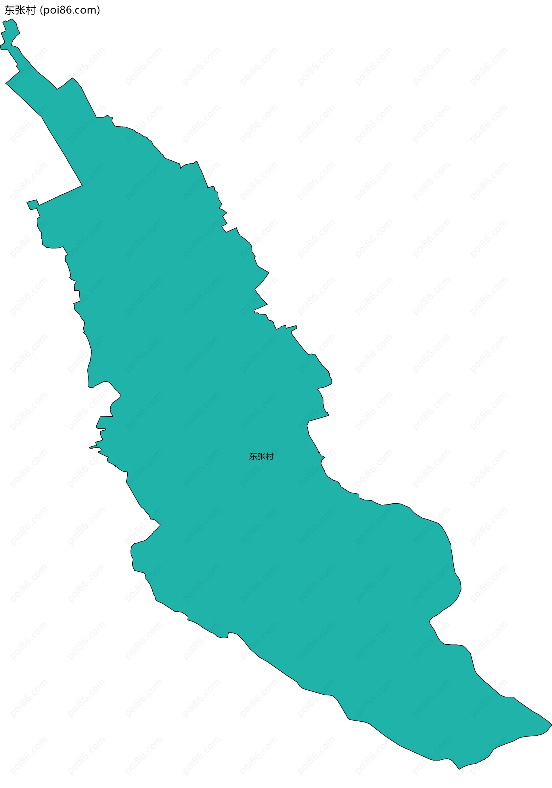 东张村边界地图