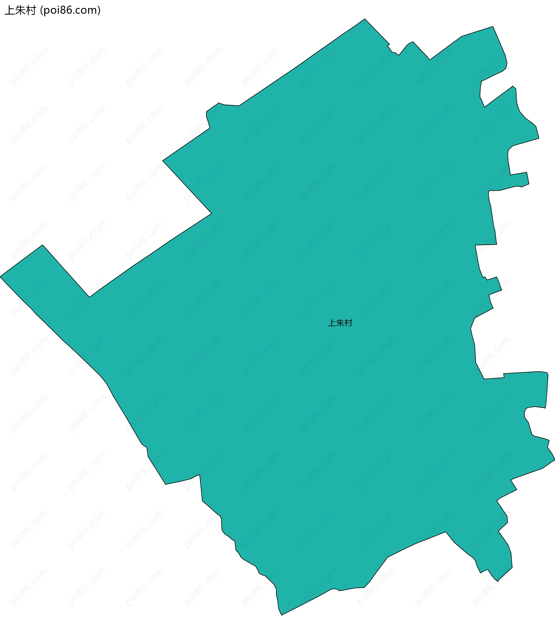 上朱村边界地图