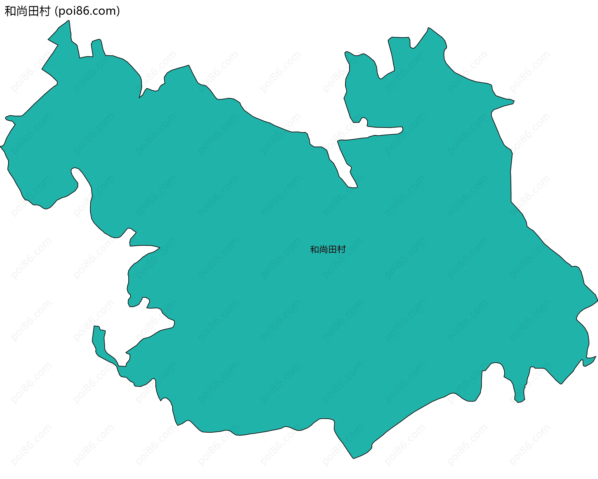 和尚田村边界地图