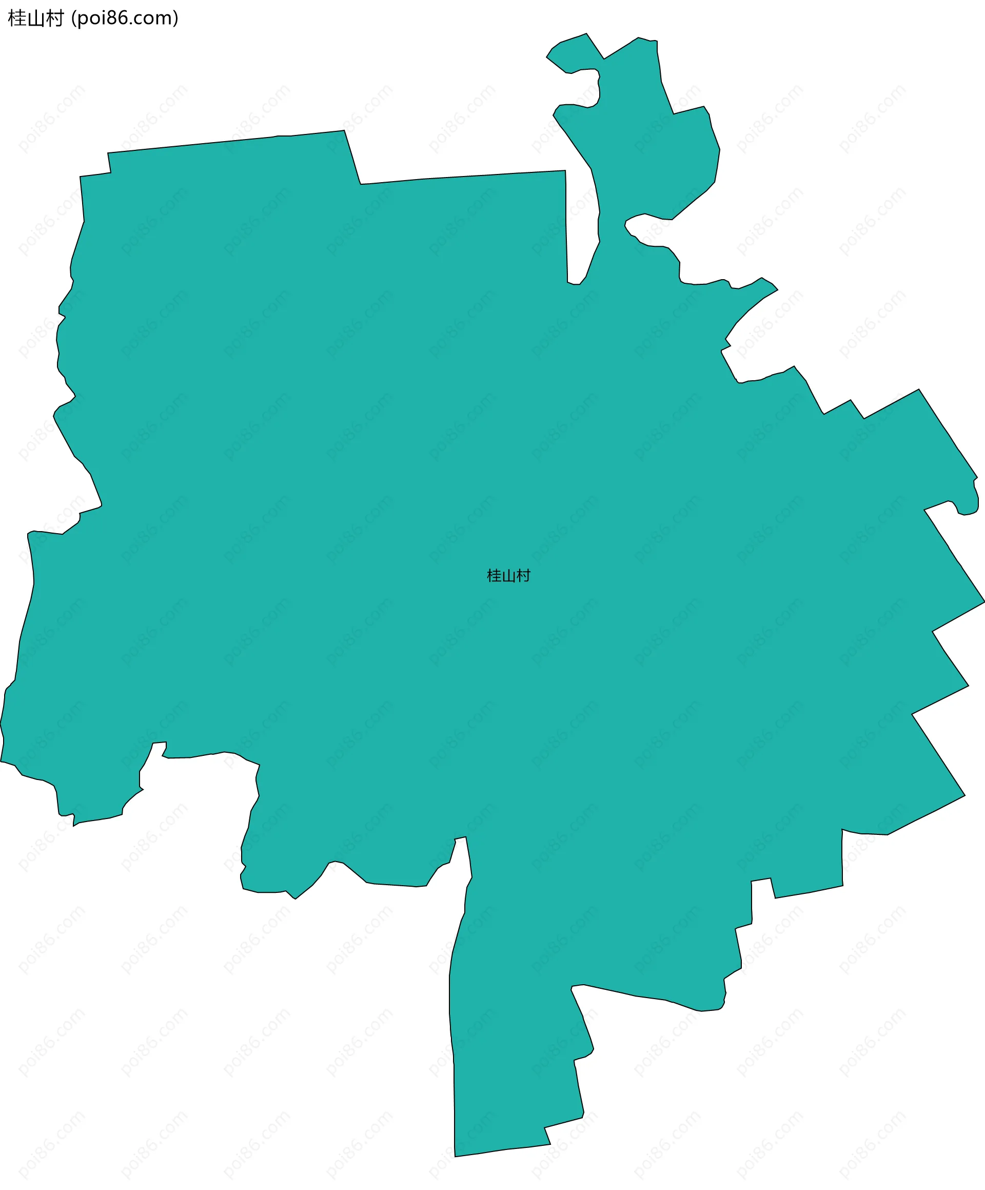 桂山村边界地图