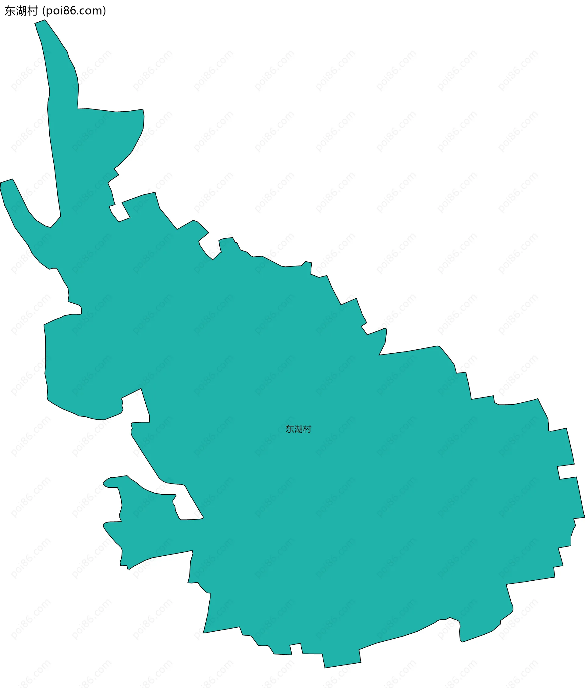 东湖村边界地图