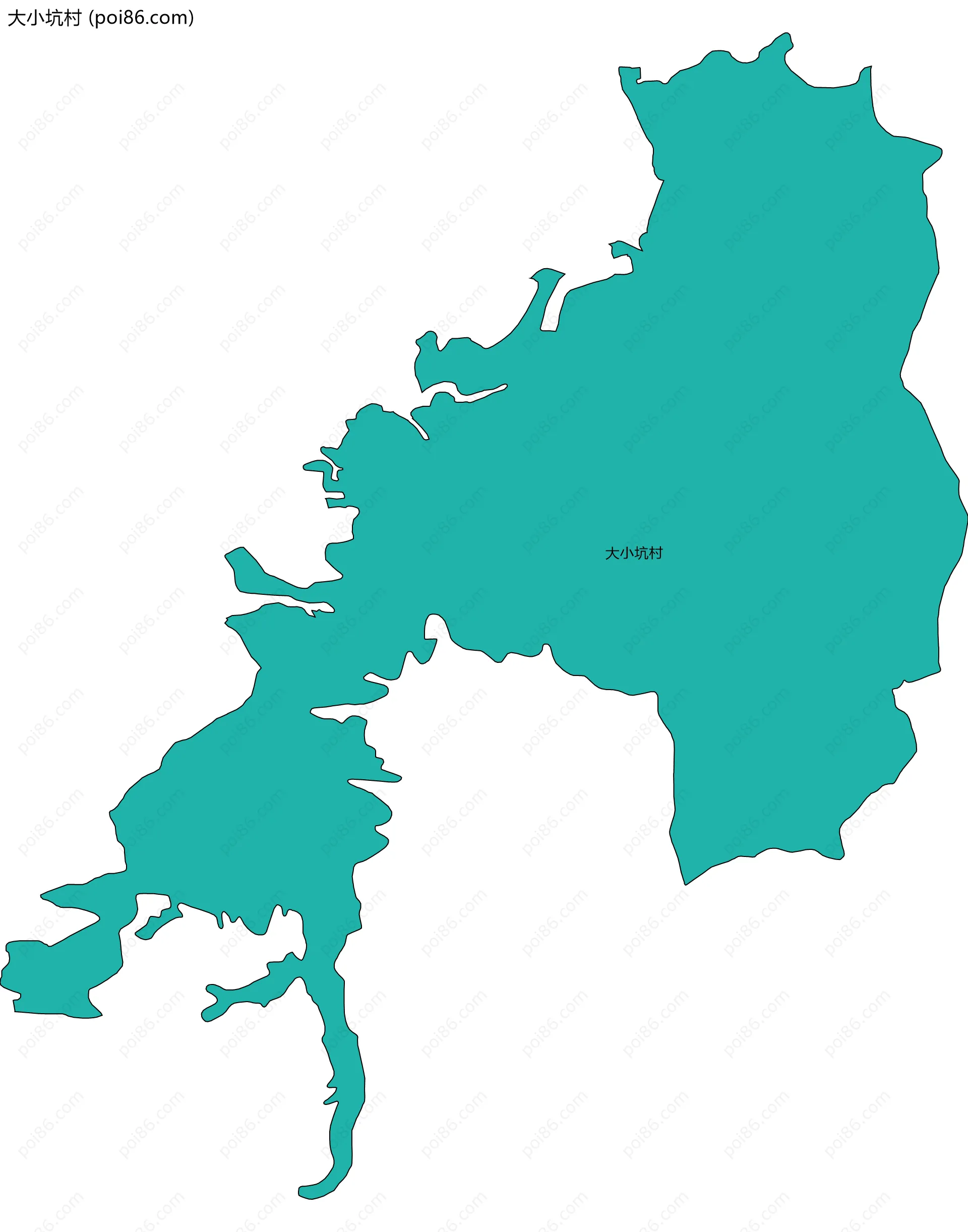 大小坑村边界地图