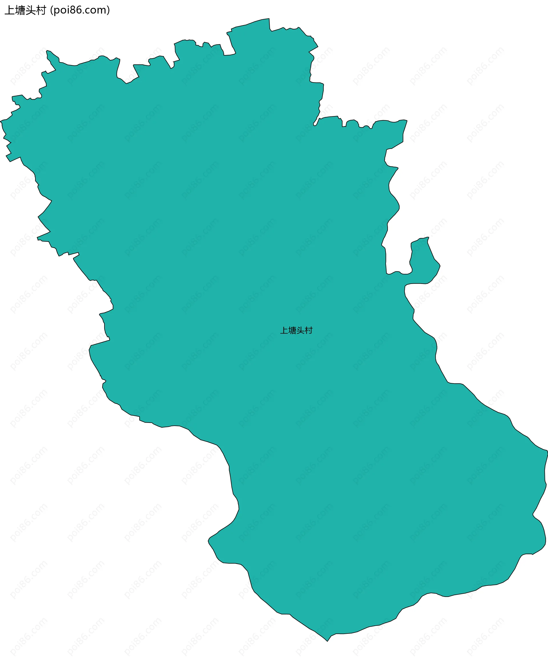 上塘头村边界地图
