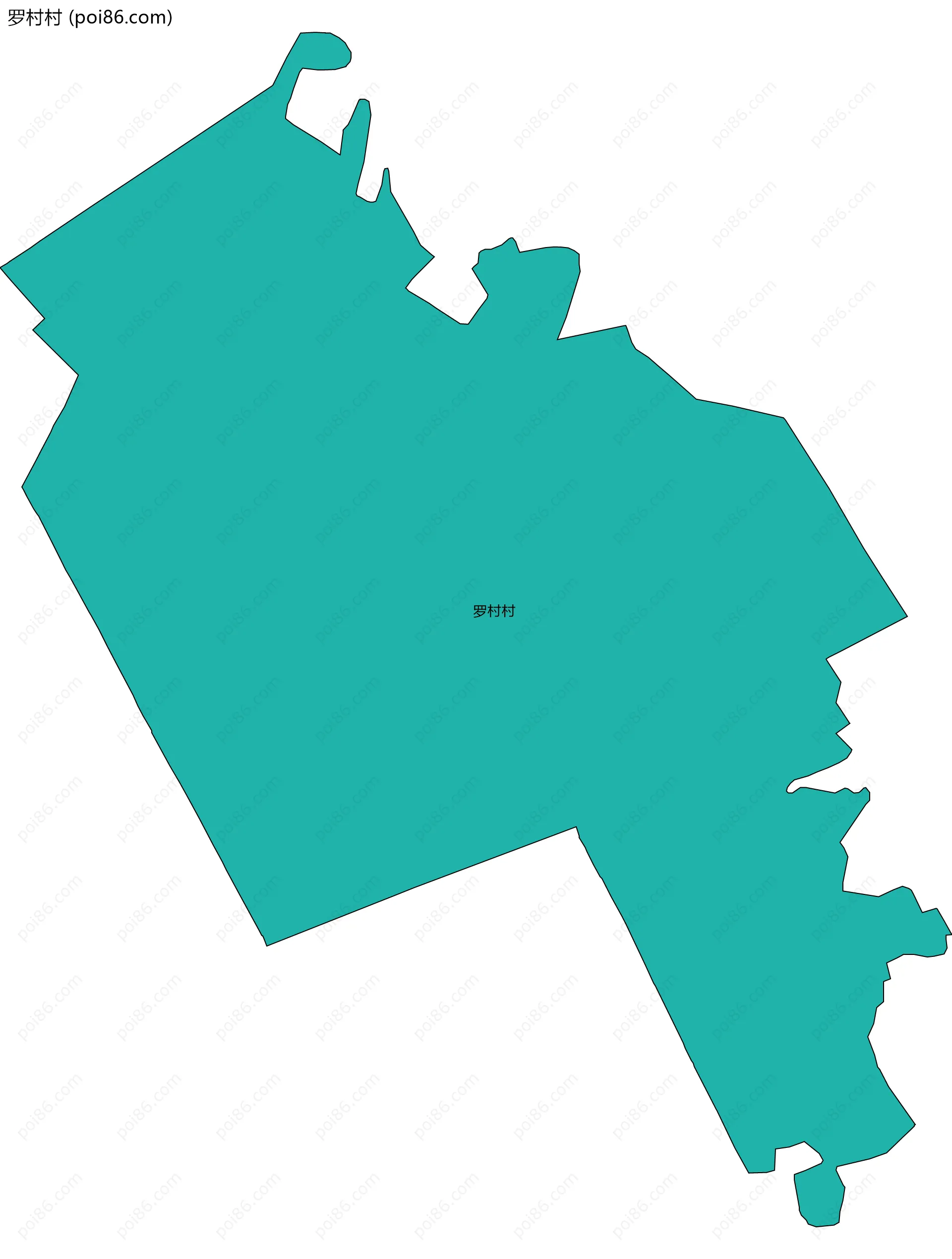 罗村村边界地图