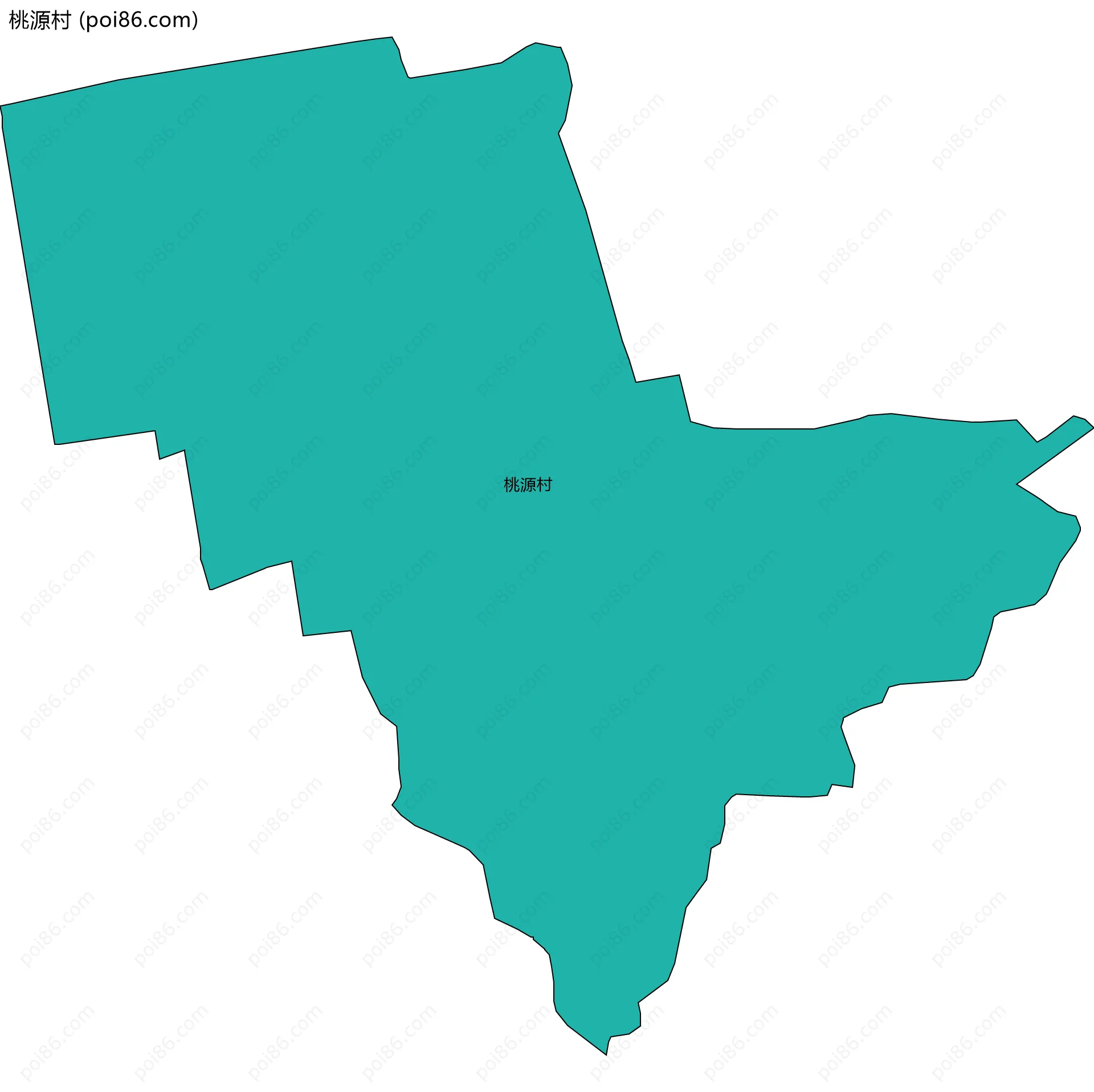 桃源村边界地图