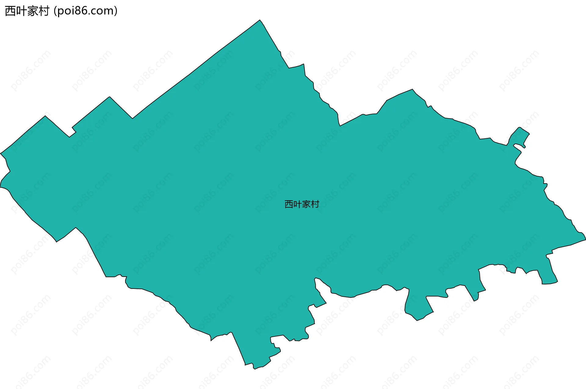 西叶家村边界地图