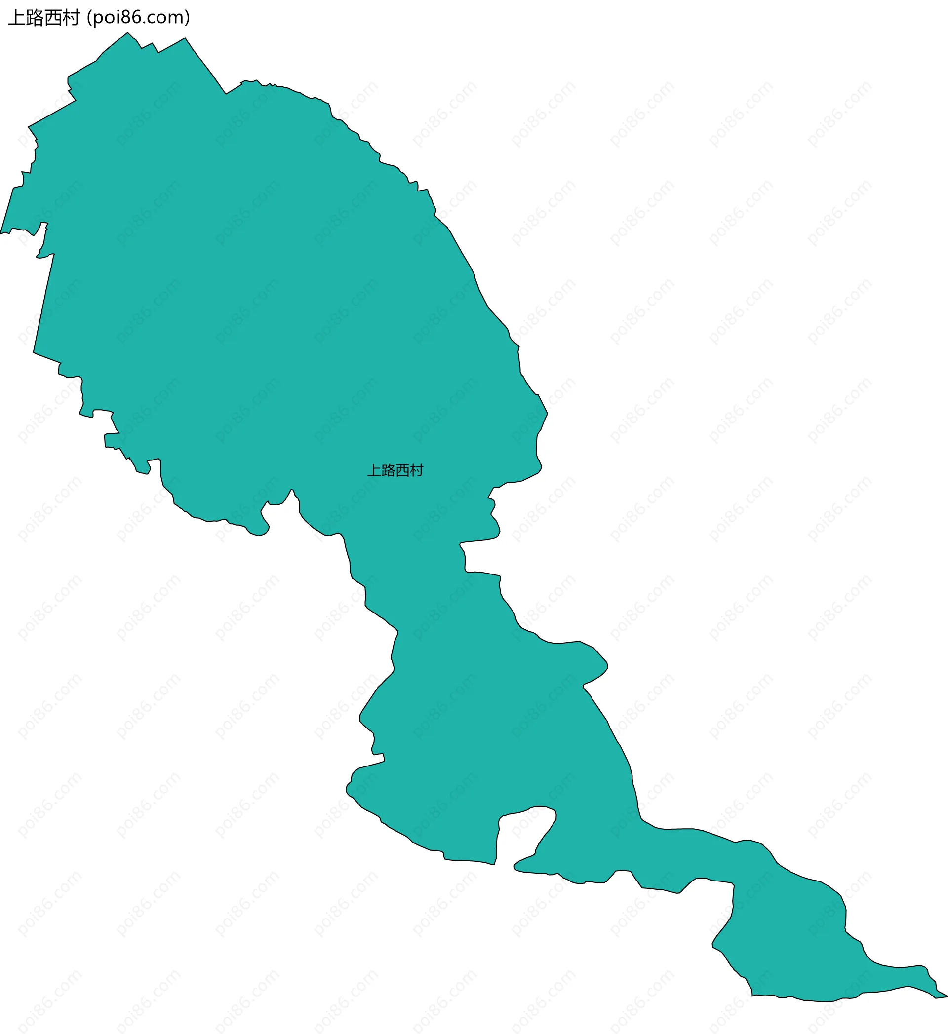 上路西村边界地图