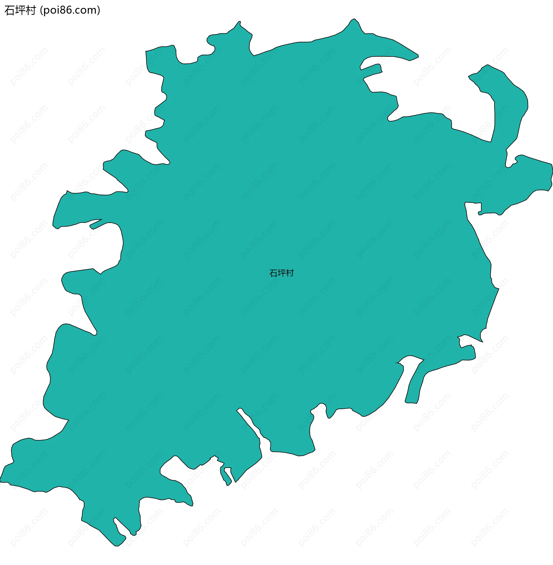 石坪村边界地图