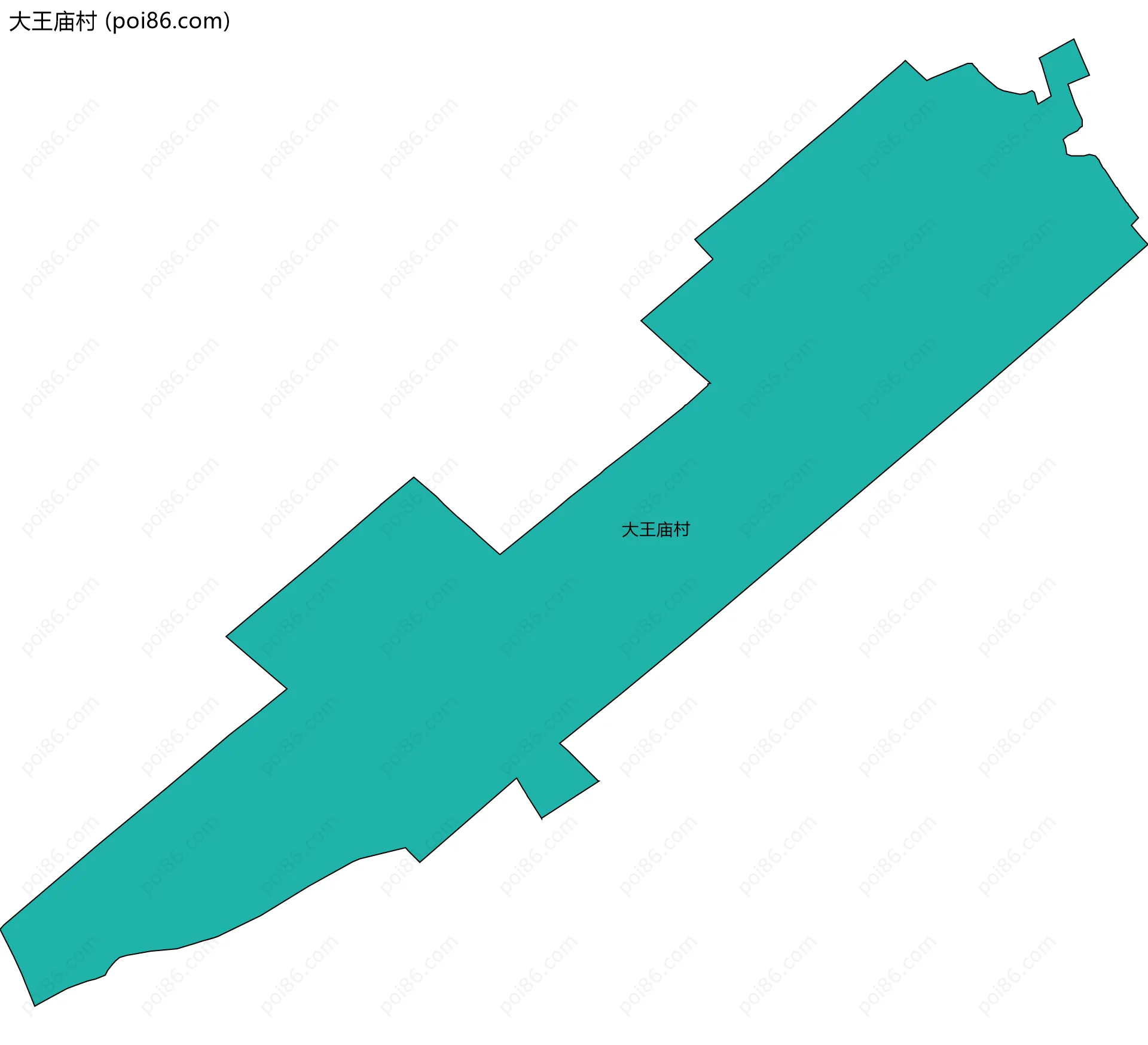 大王庙村边界地图