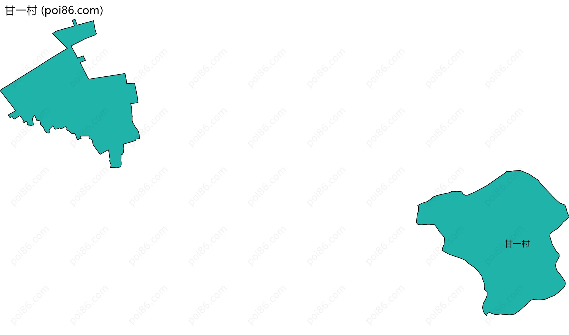 甘一村边界地图