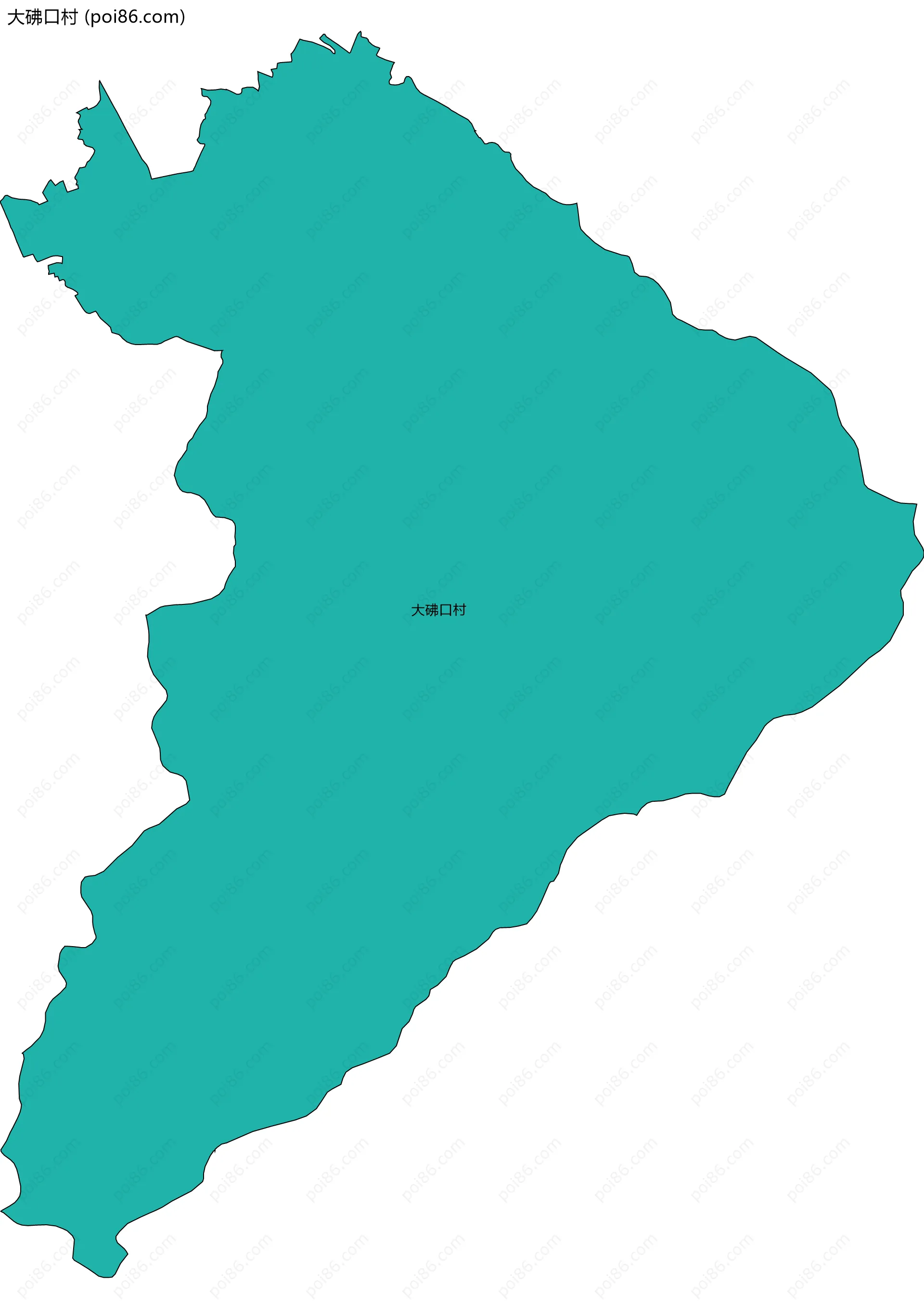 大砩口村边界地图