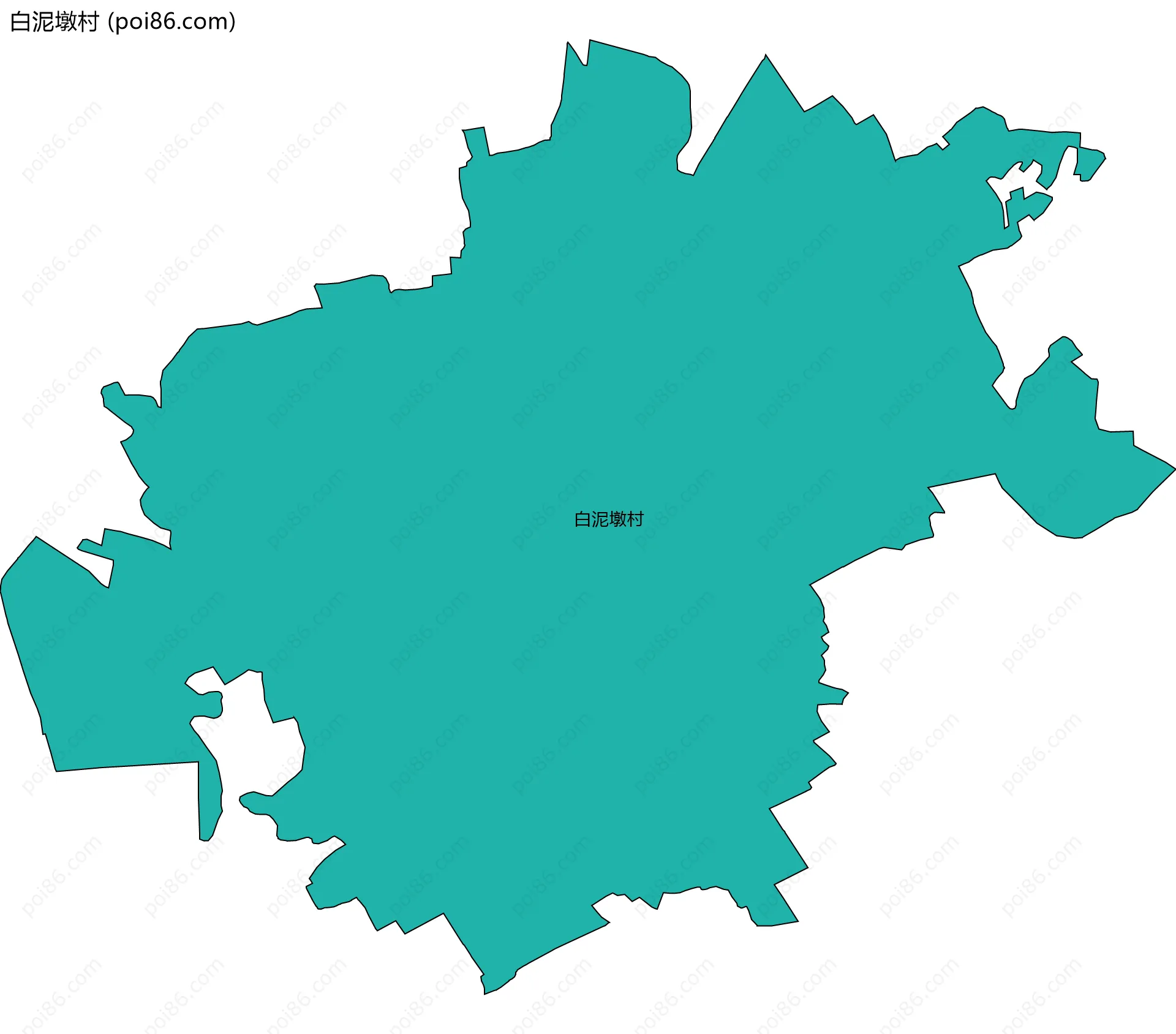白泥墩村边界地图