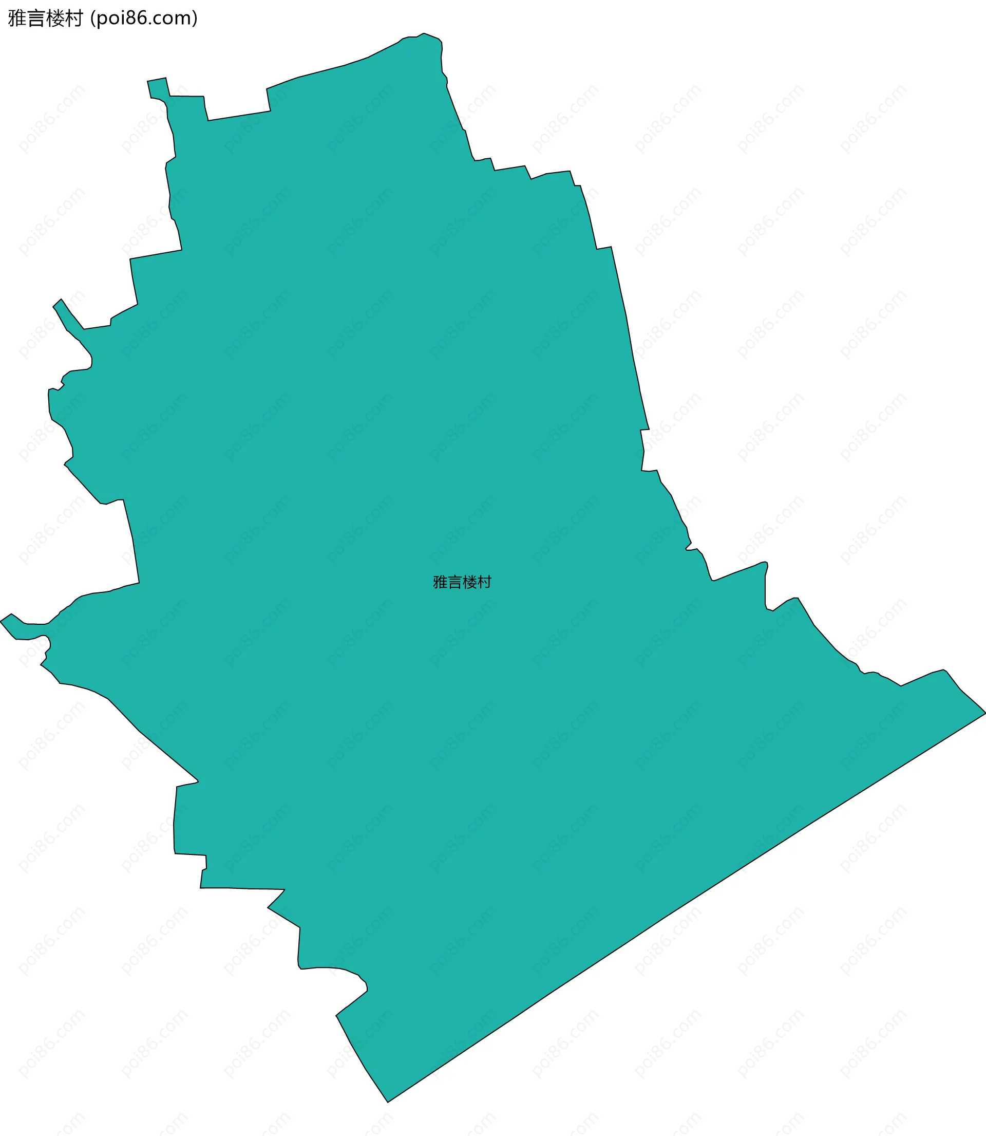 雅言楼村边界地图