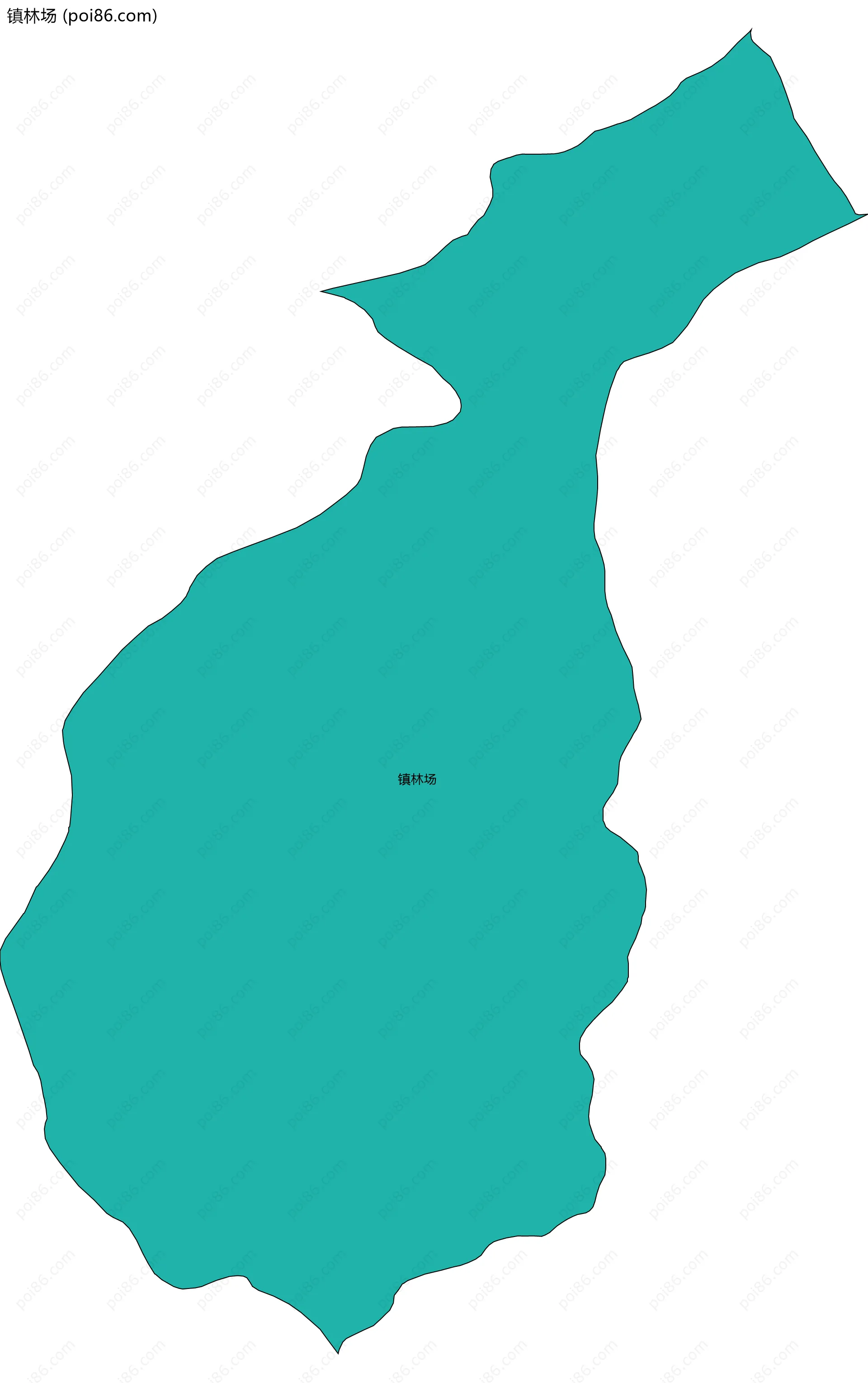 镇林场边界地图