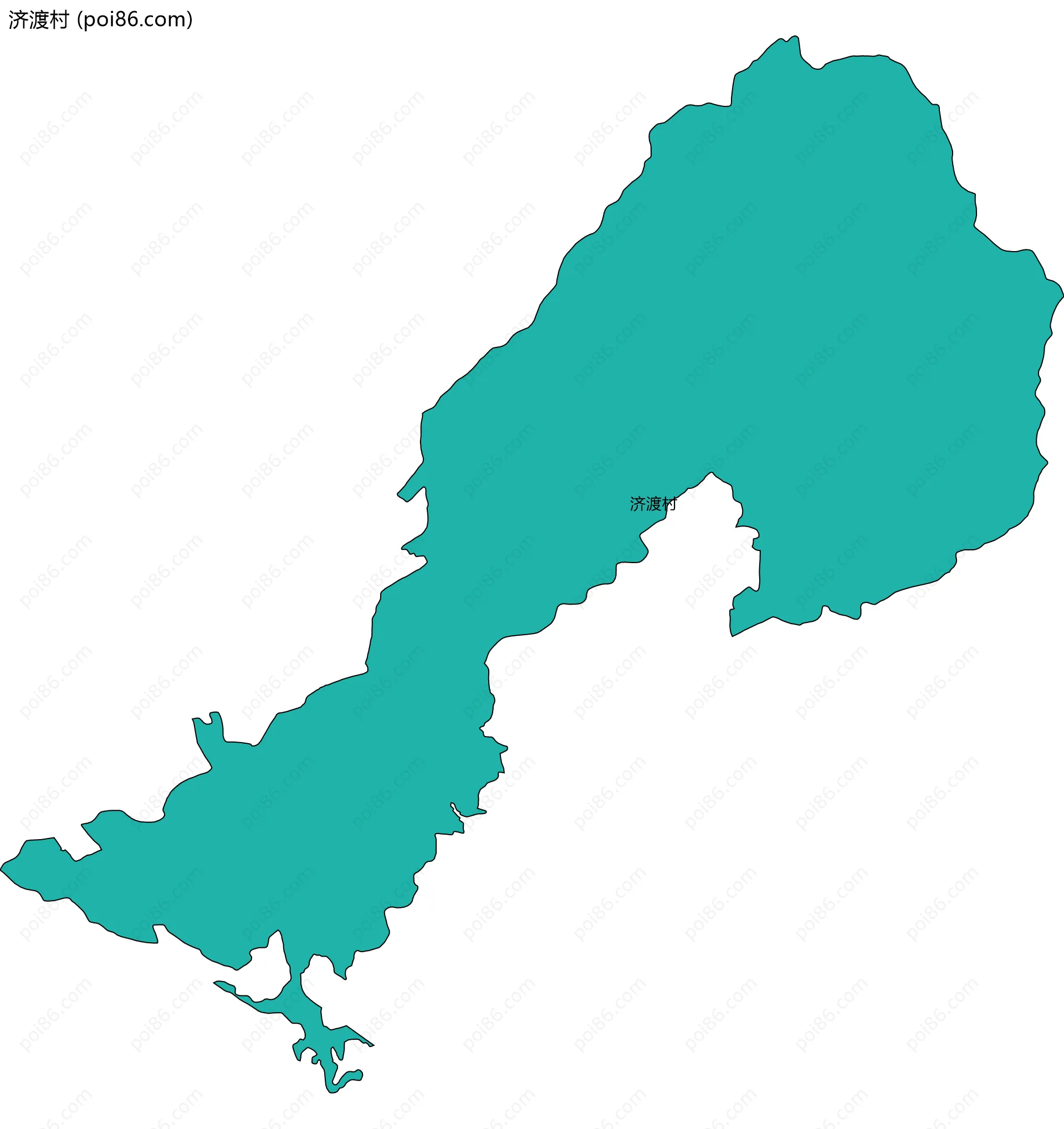 济渡村边界地图