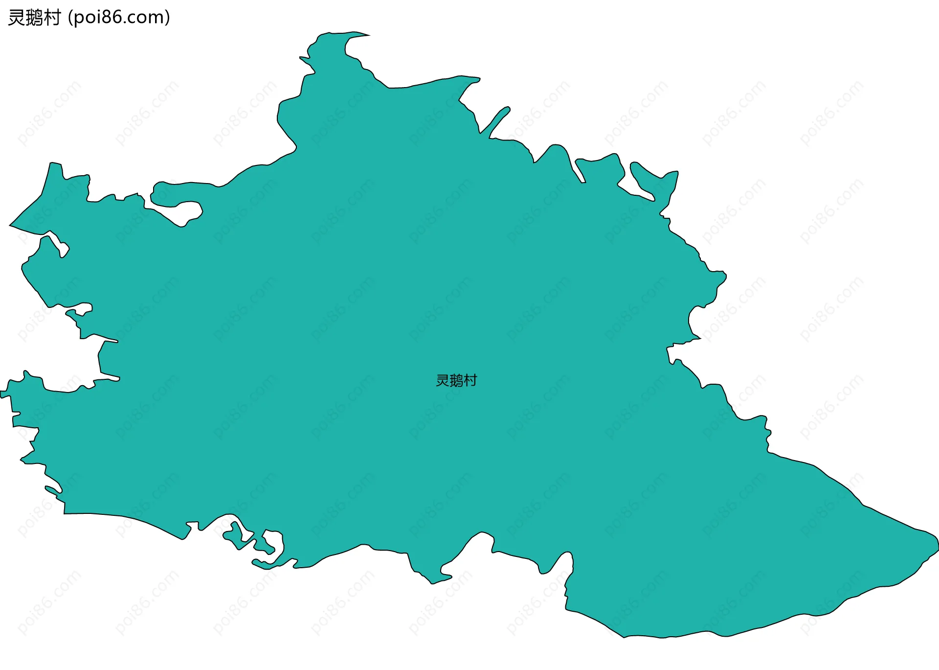 灵鹅村边界地图