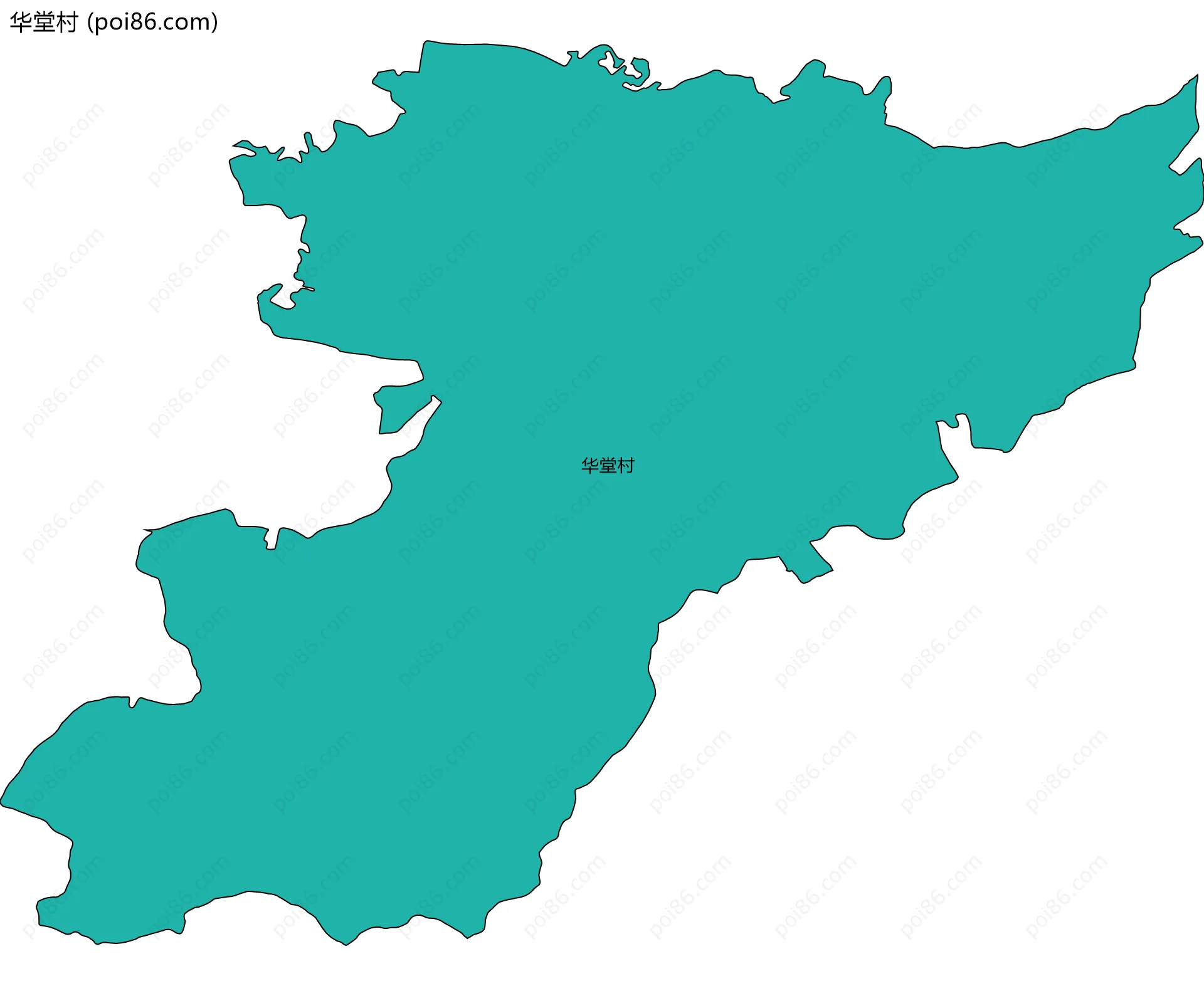 华堂村边界地图