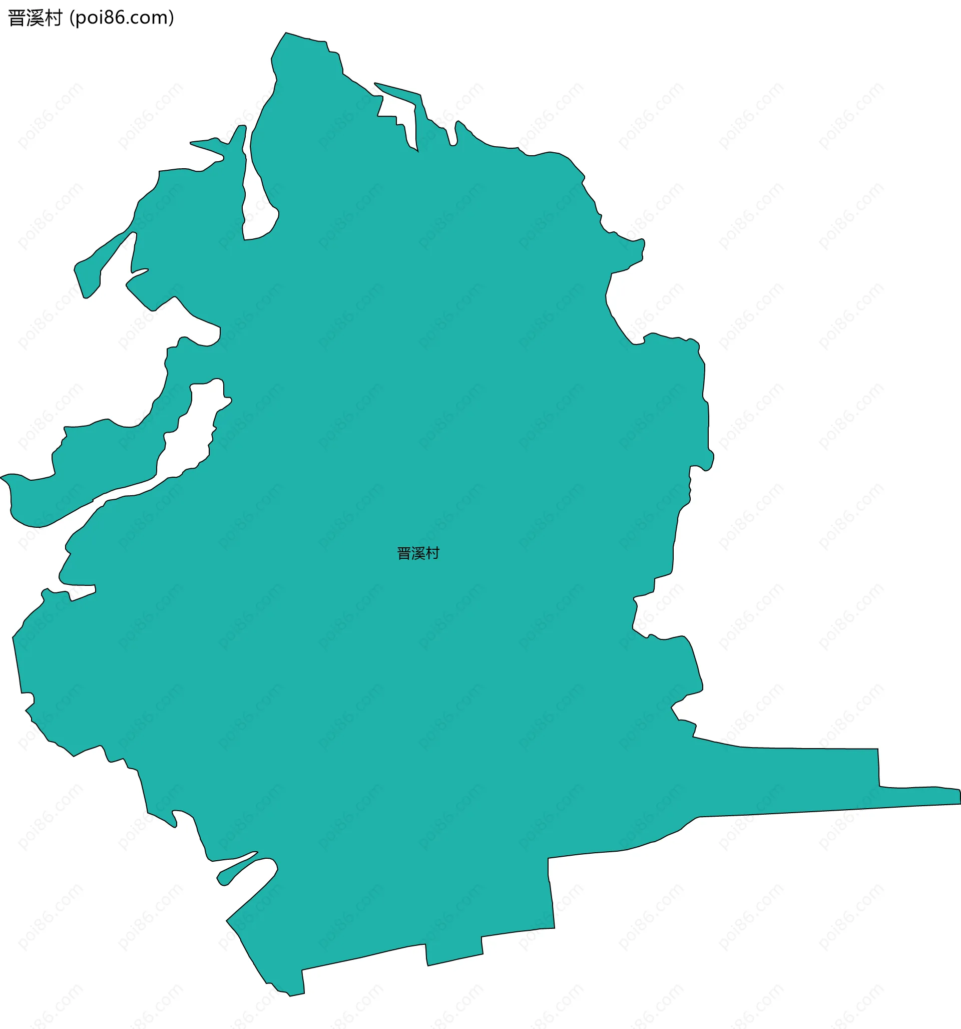 晋溪村边界地图
