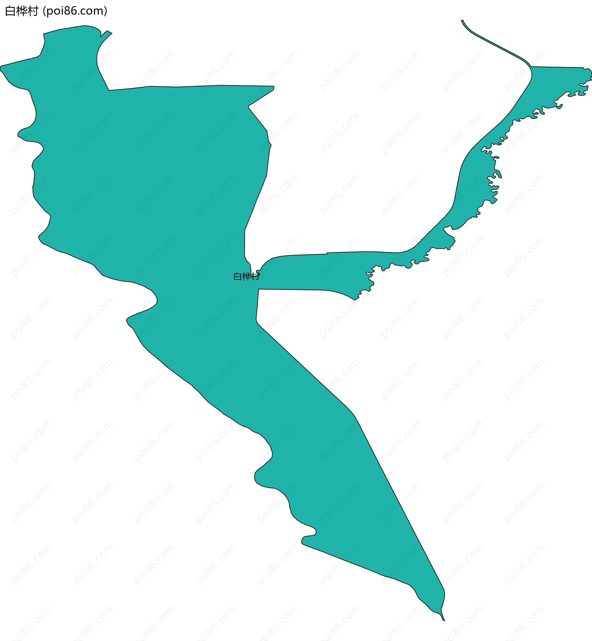 白桦村边界地图