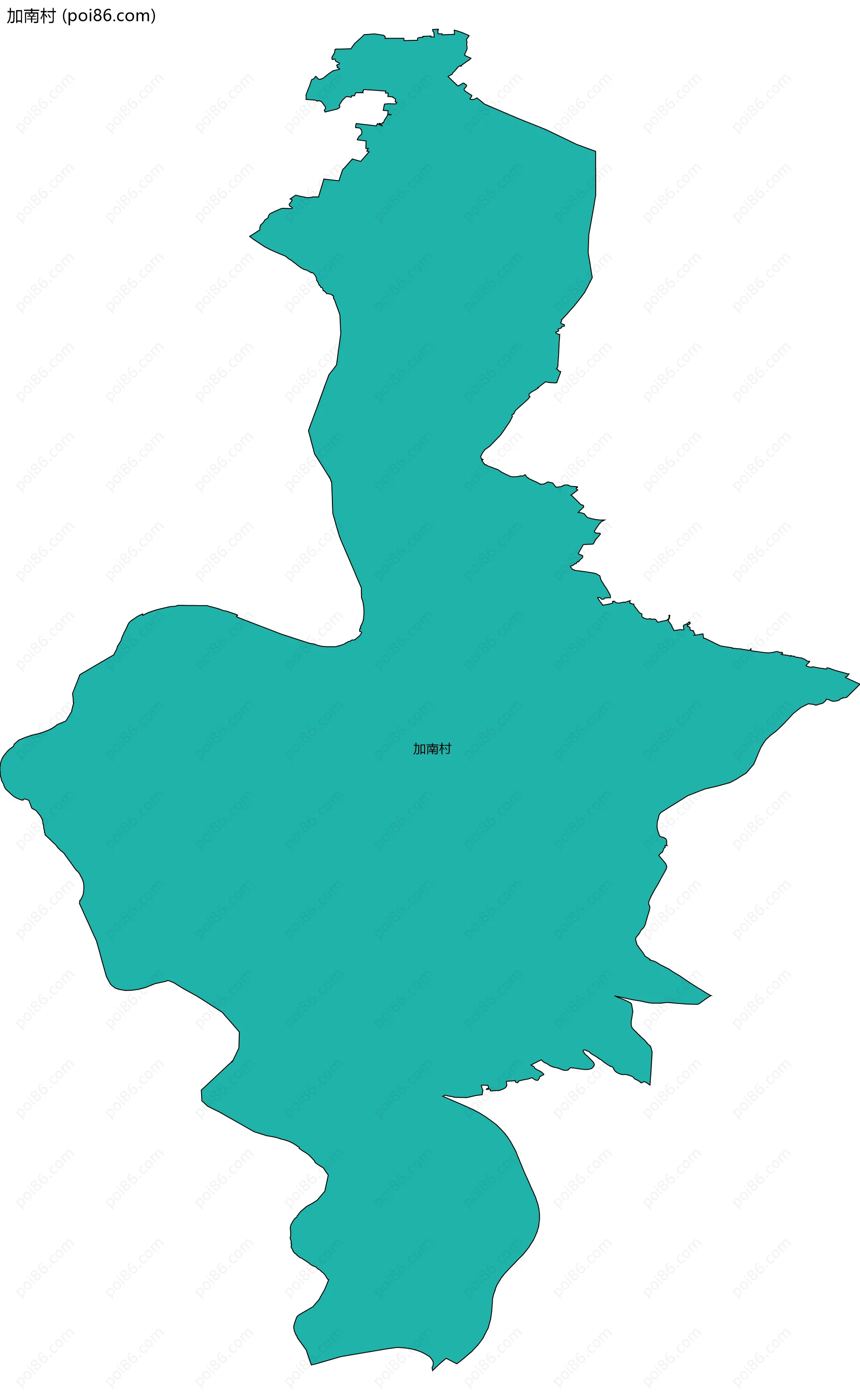 加南村边界地图