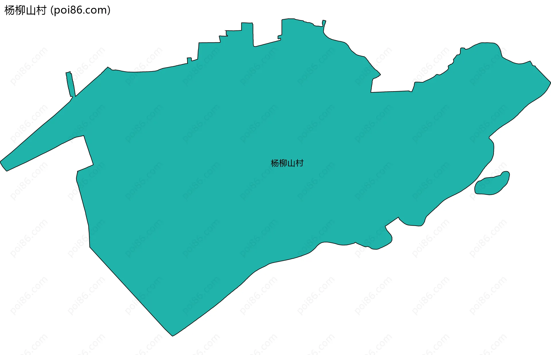 杨柳山村边界地图