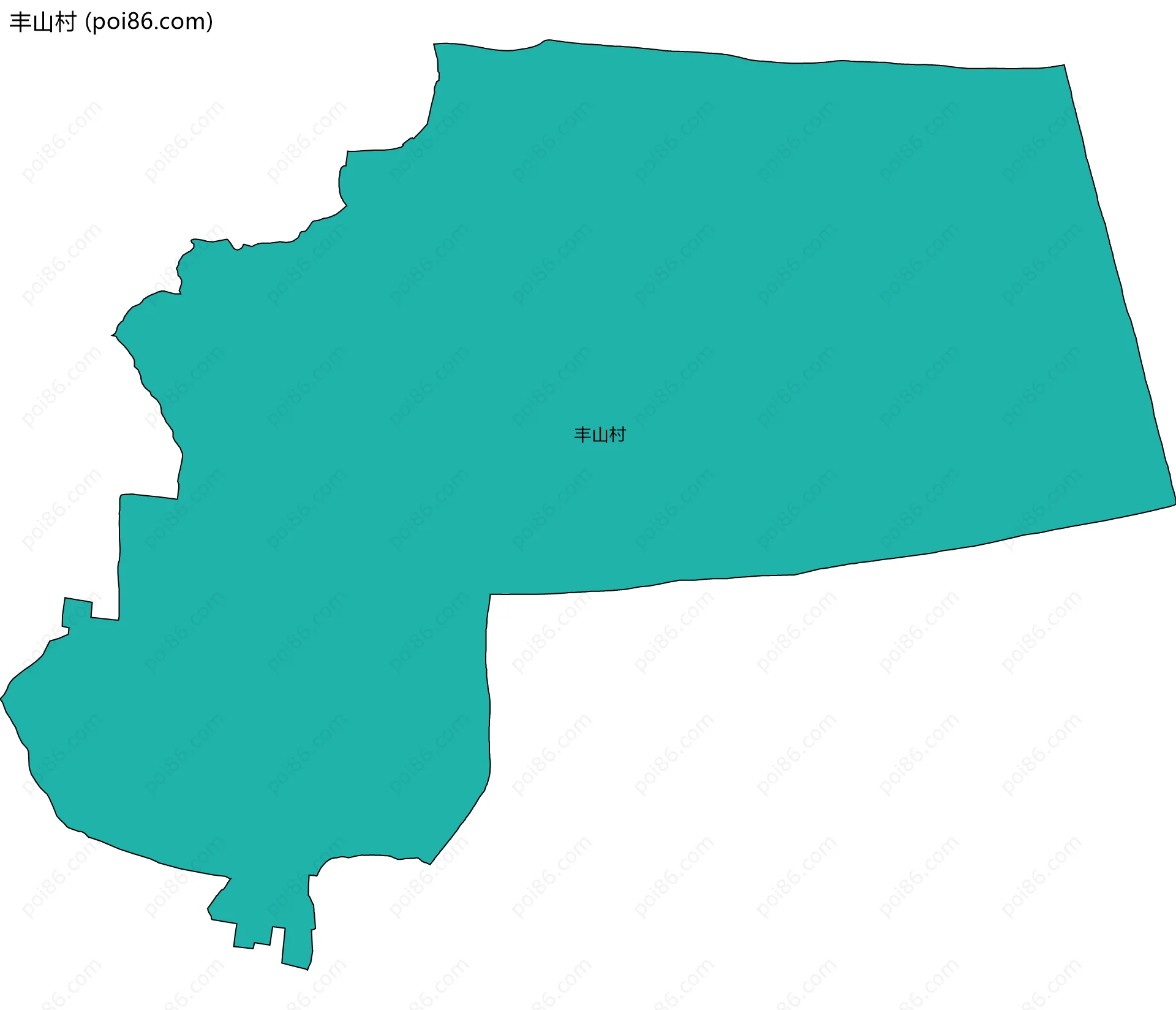 丰山村边界地图