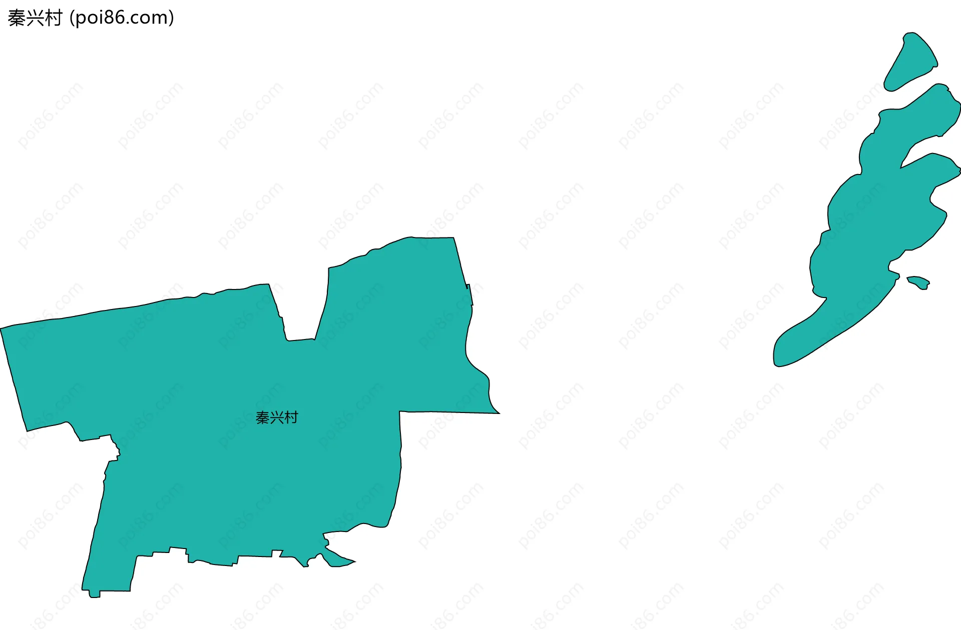 秦兴村边界地图