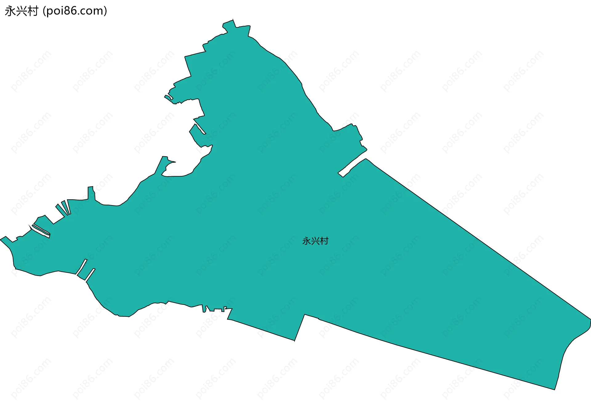 永兴村边界地图