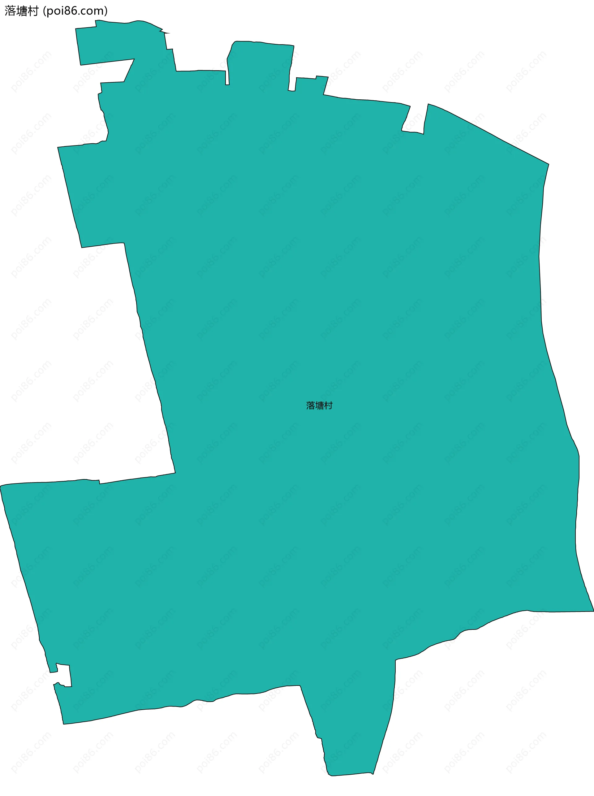 落塘村边界地图