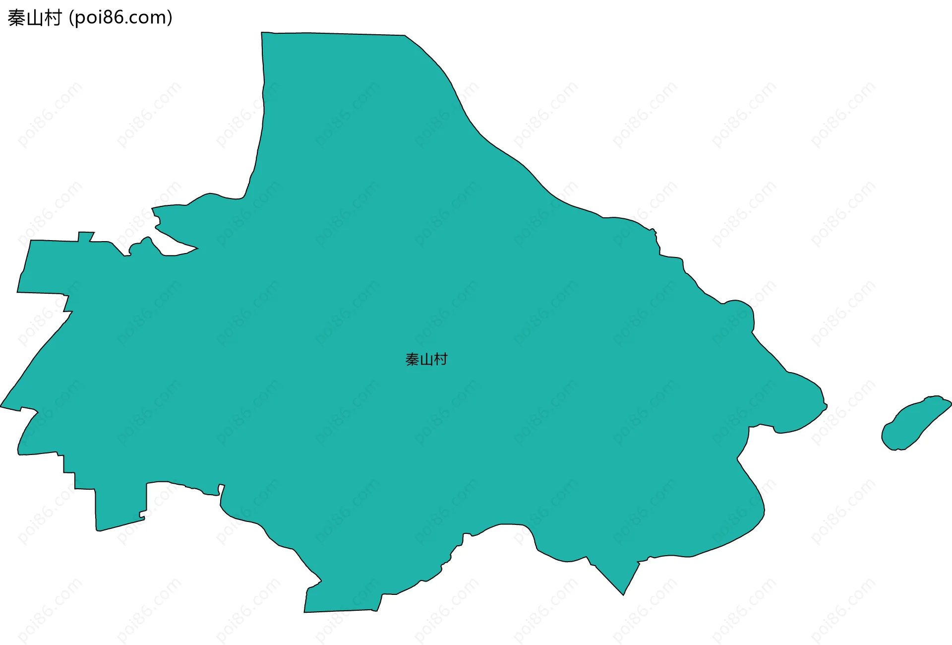 秦山村边界地图