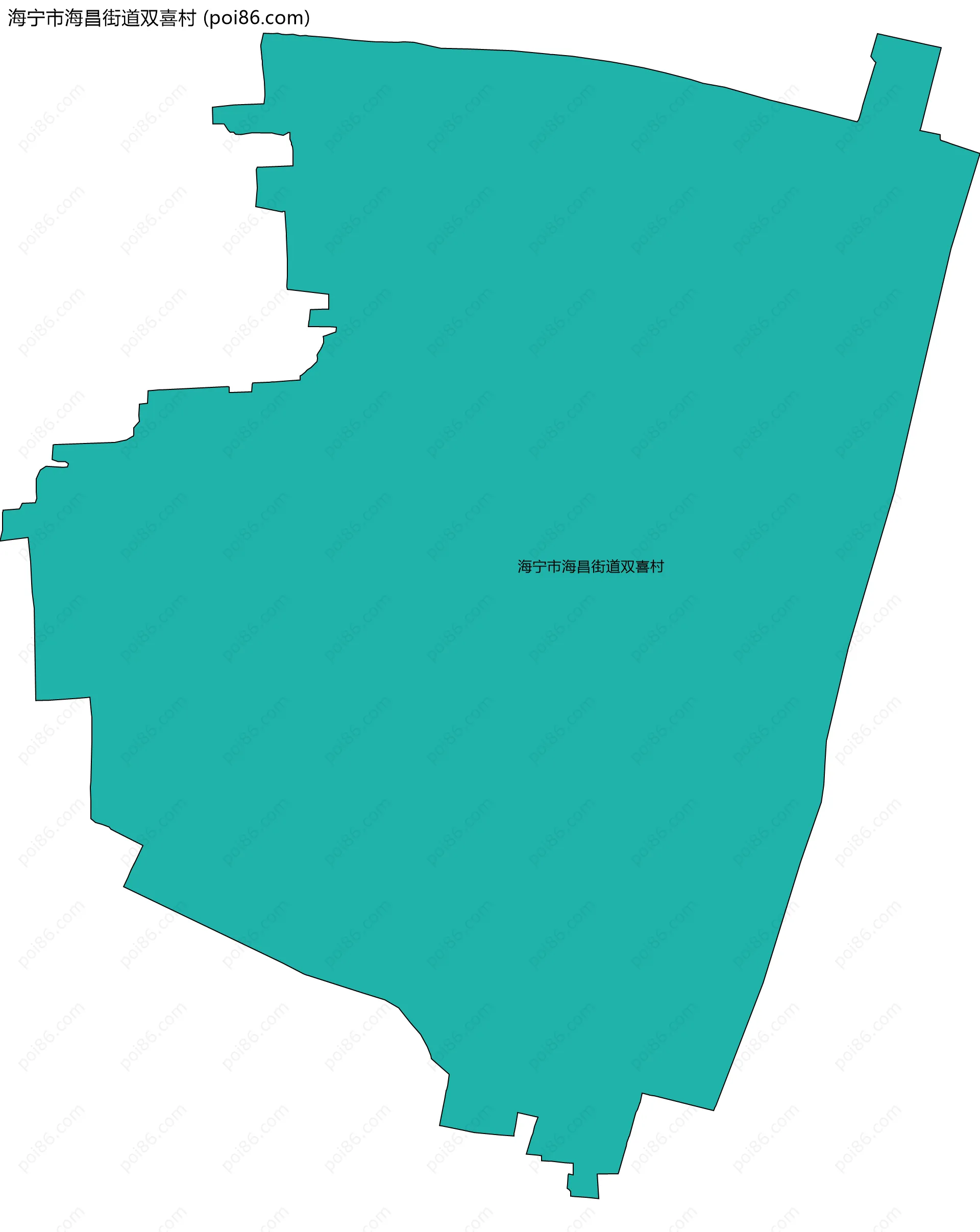 海宁市海昌街道双喜村边界地图