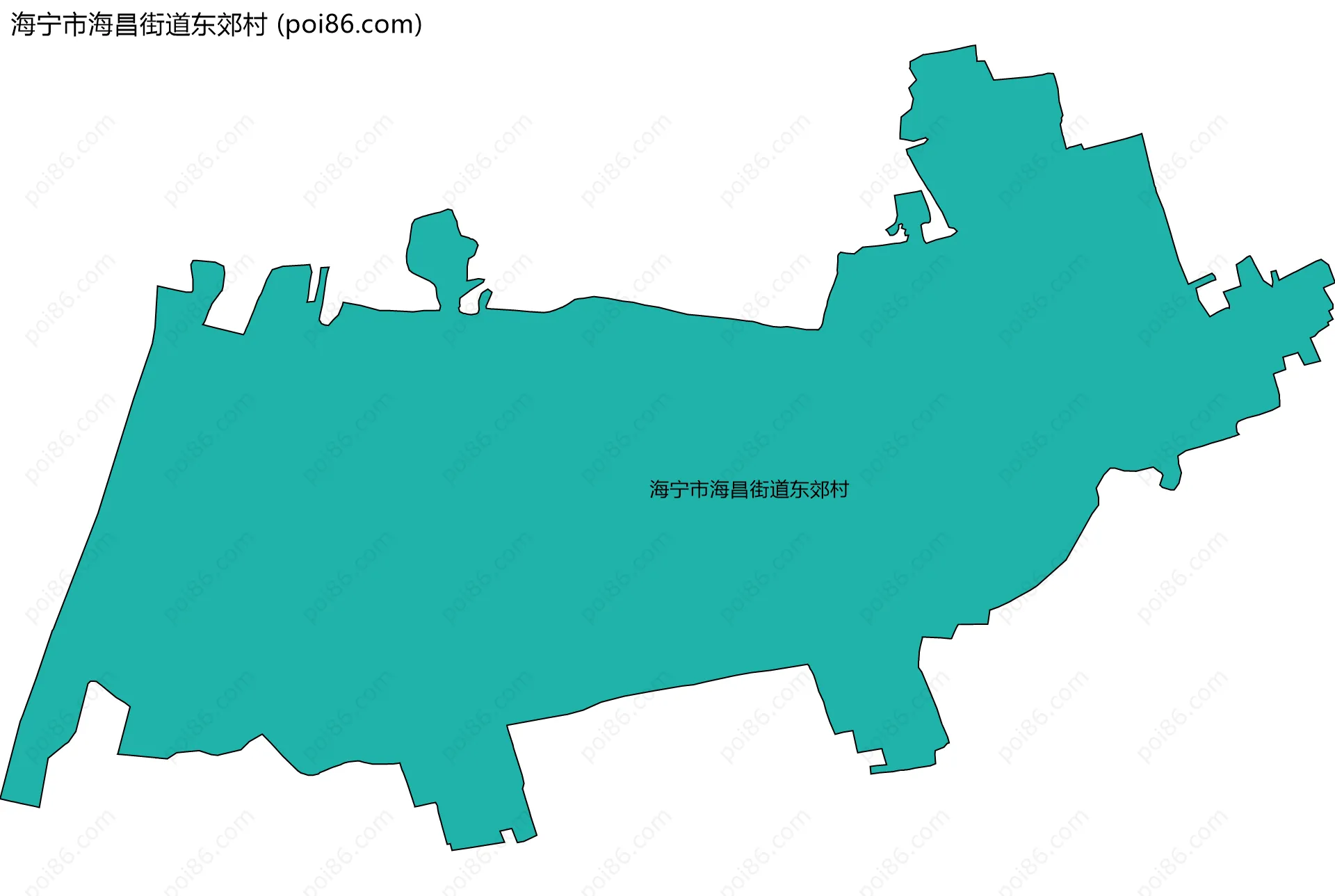 海宁市海昌街道东郊村边界地图