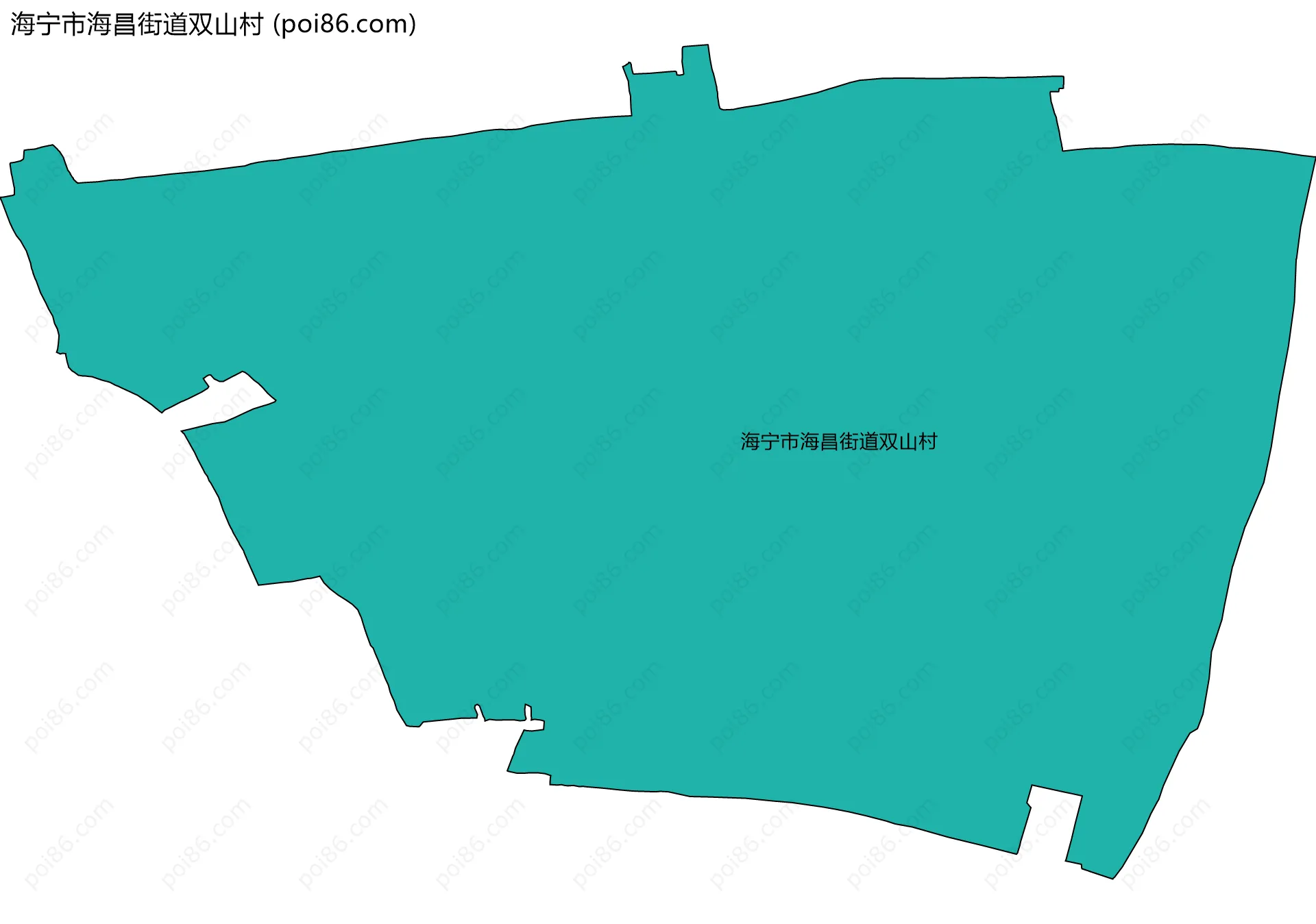 海宁市海昌街道双山村边界地图