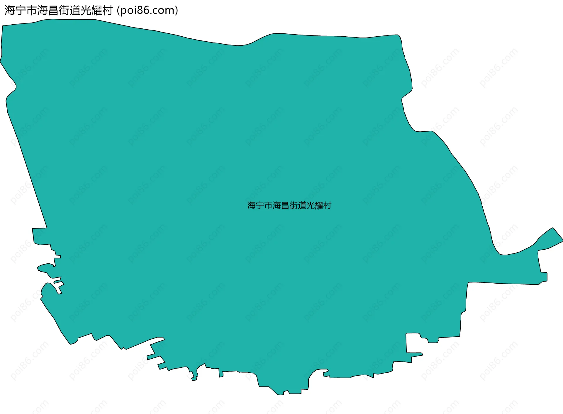 海宁市海昌街道光耀村边界地图