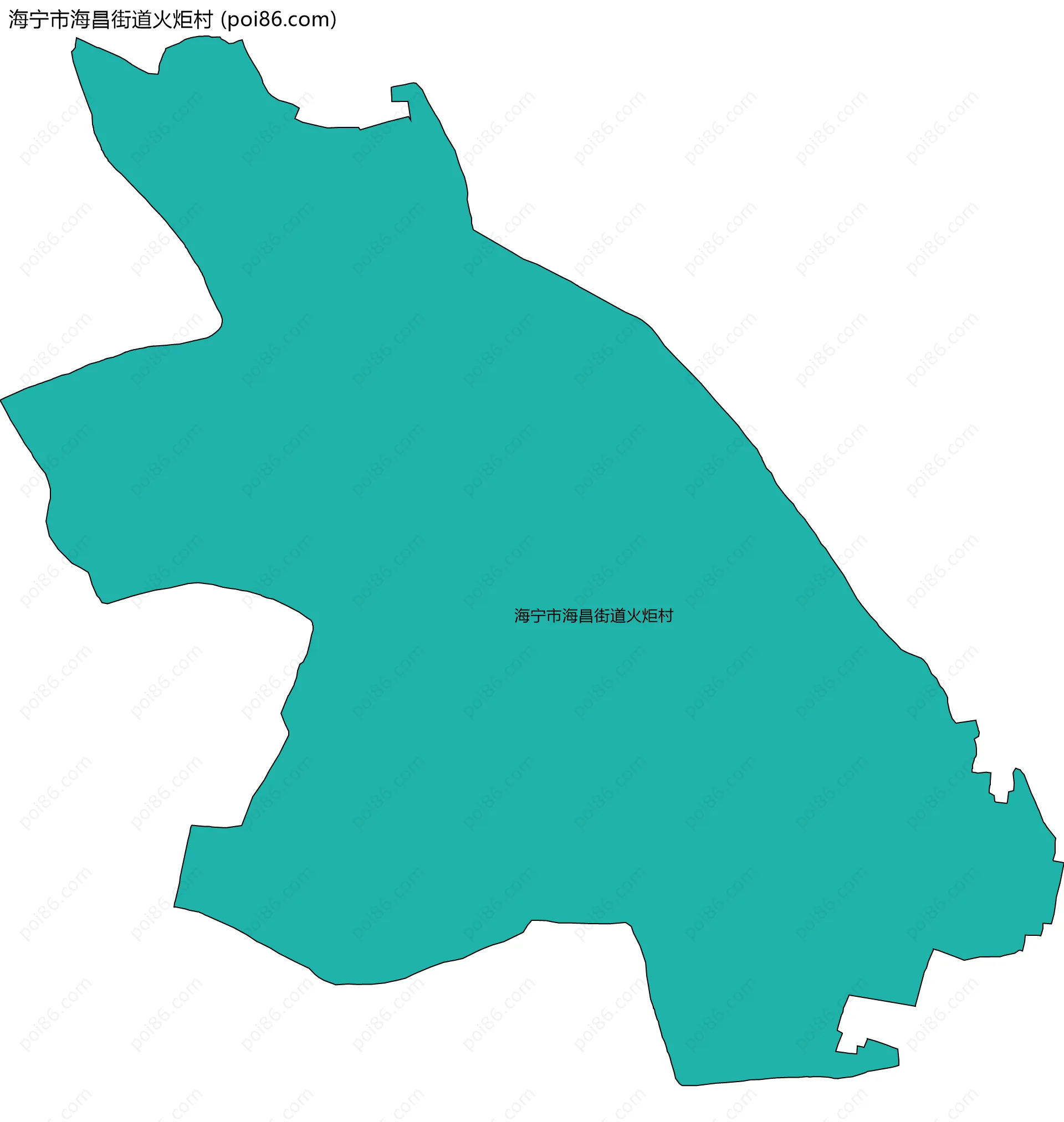 海宁市海昌街道火炬村边界地图
