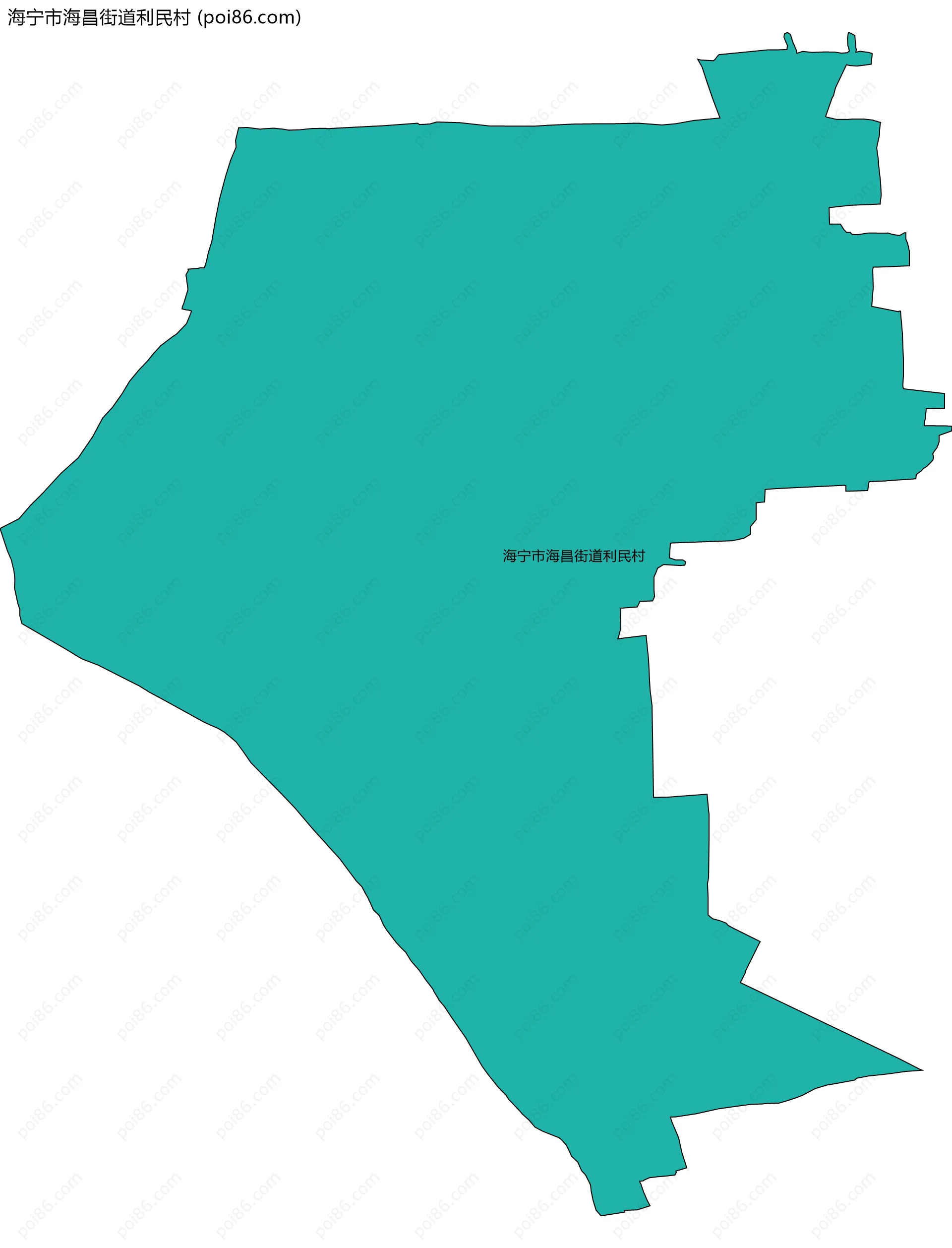 海宁市海昌街道利民村边界地图