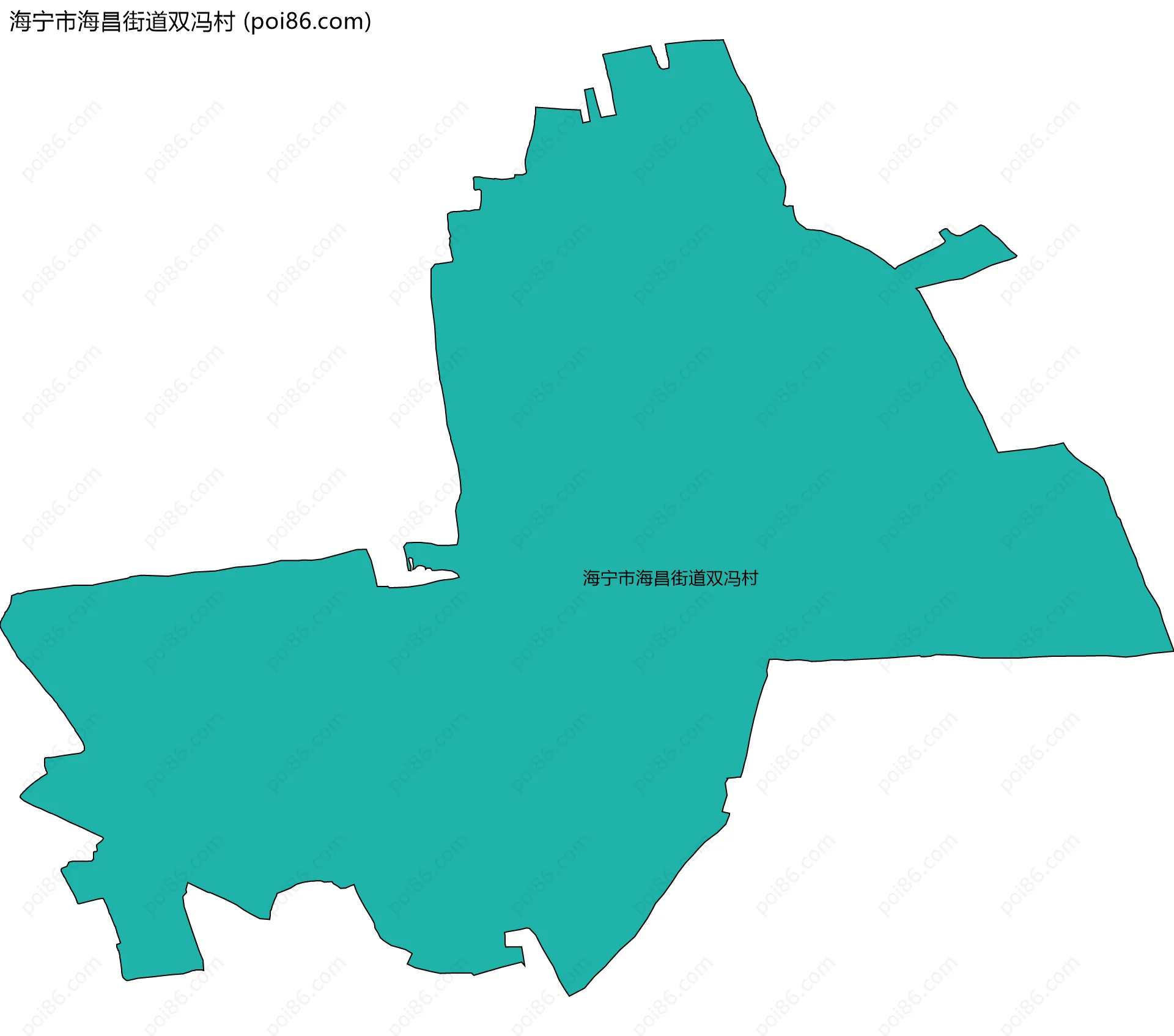 海宁市海昌街道双冯村边界地图