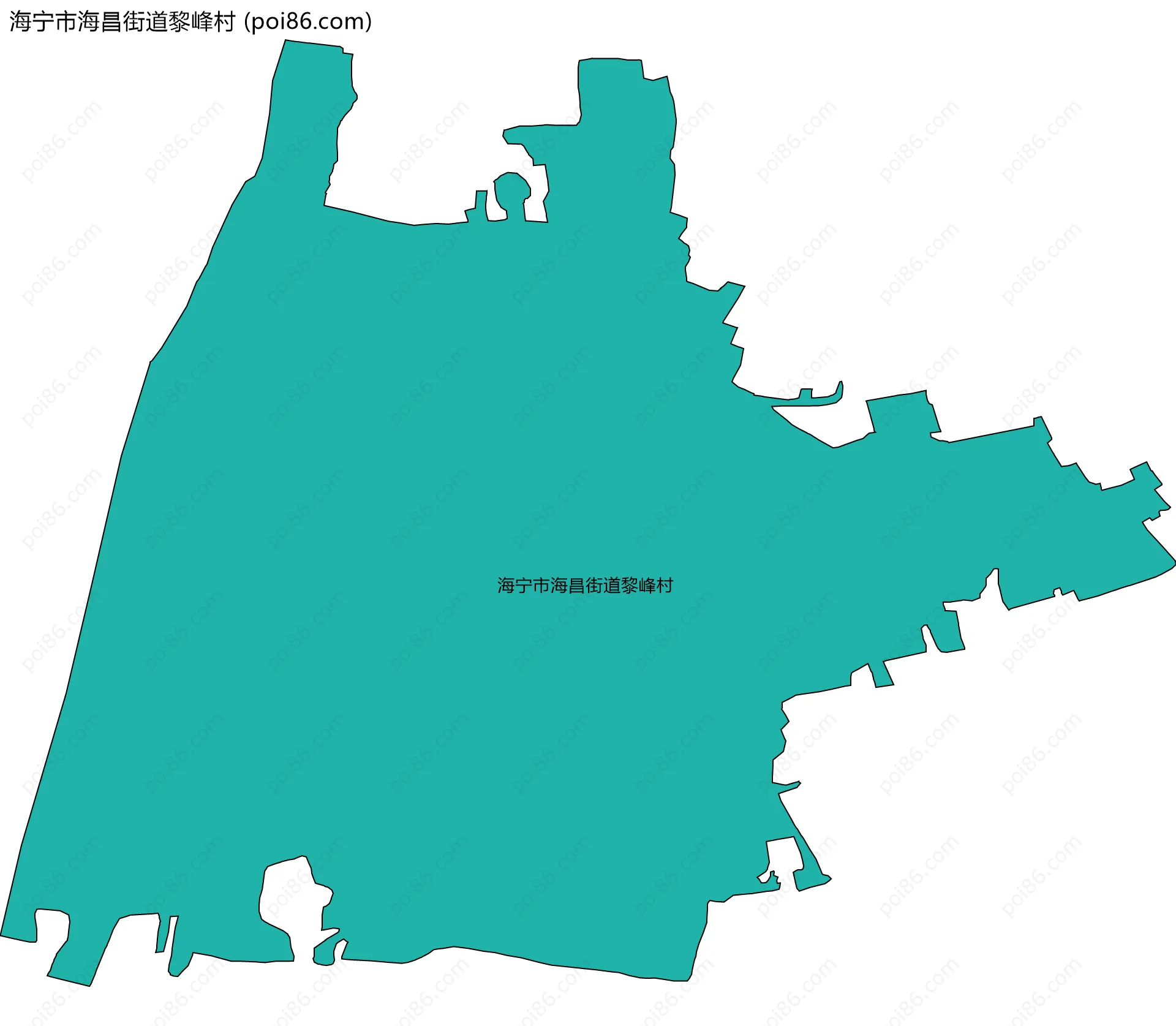 海宁市海昌街道黎峰村边界地图