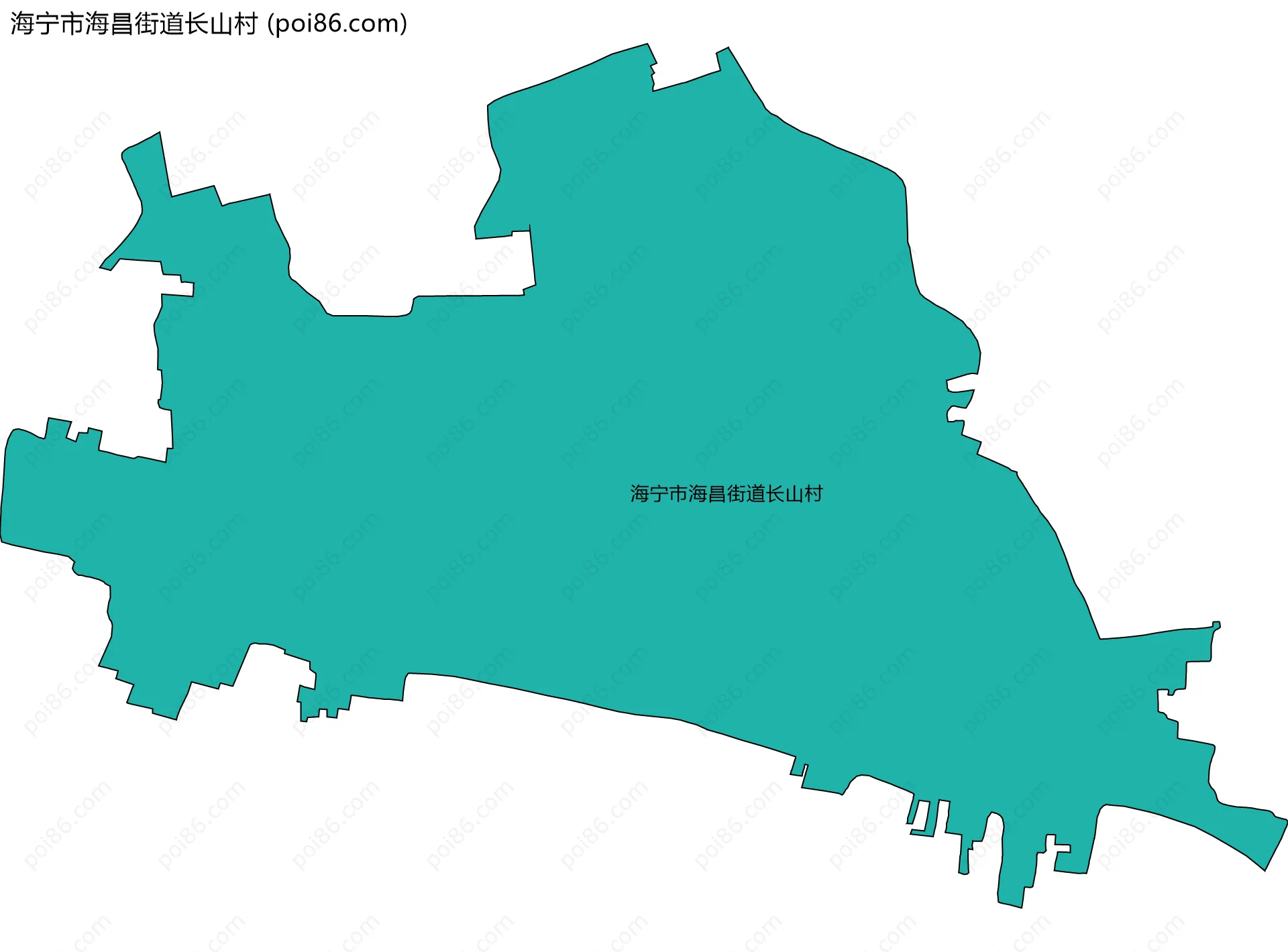 海宁市海昌街道长山村边界地图
