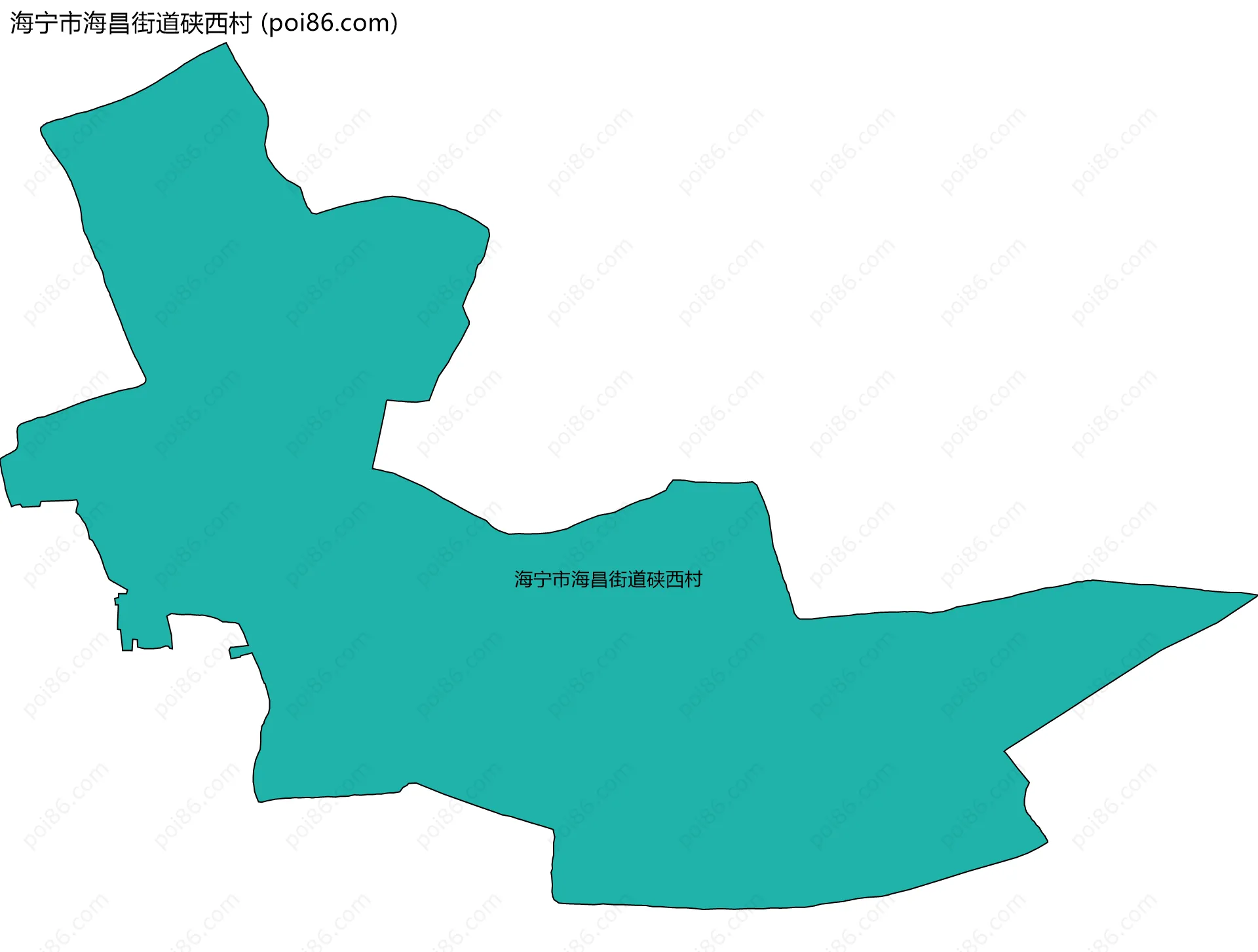 海宁市海昌街道硖西村边界地图