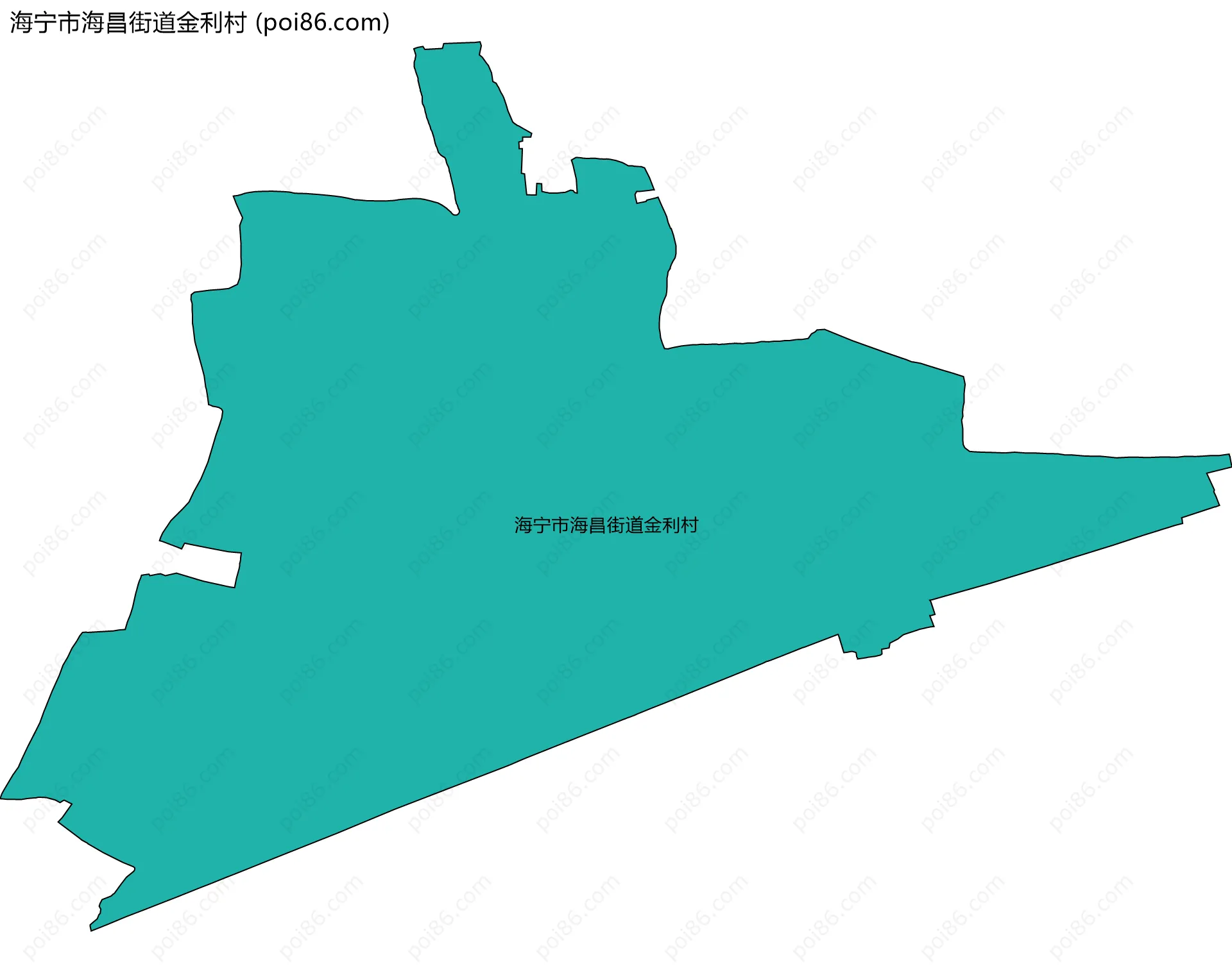 海宁市海昌街道金利村边界地图