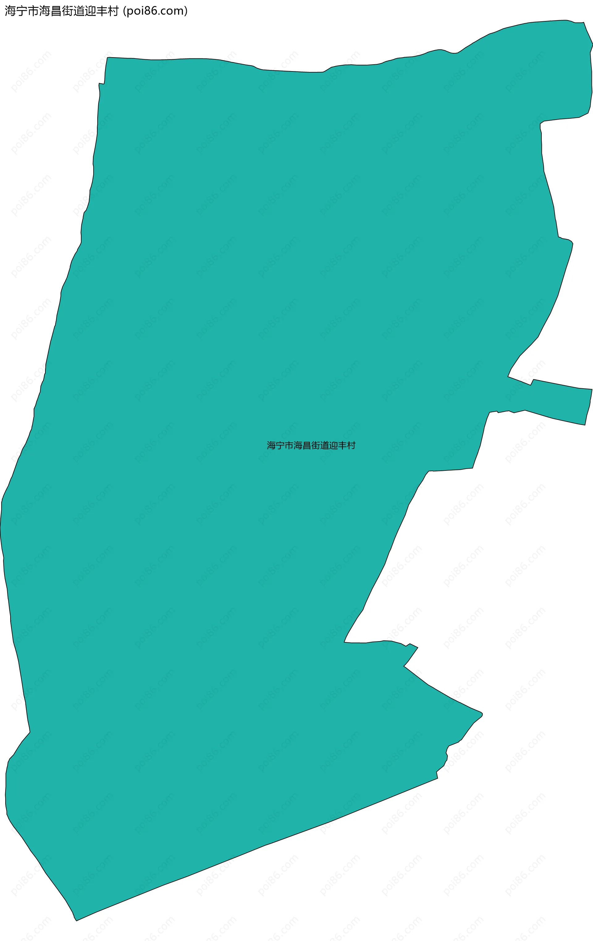 海宁市海昌街道迎丰村边界地图