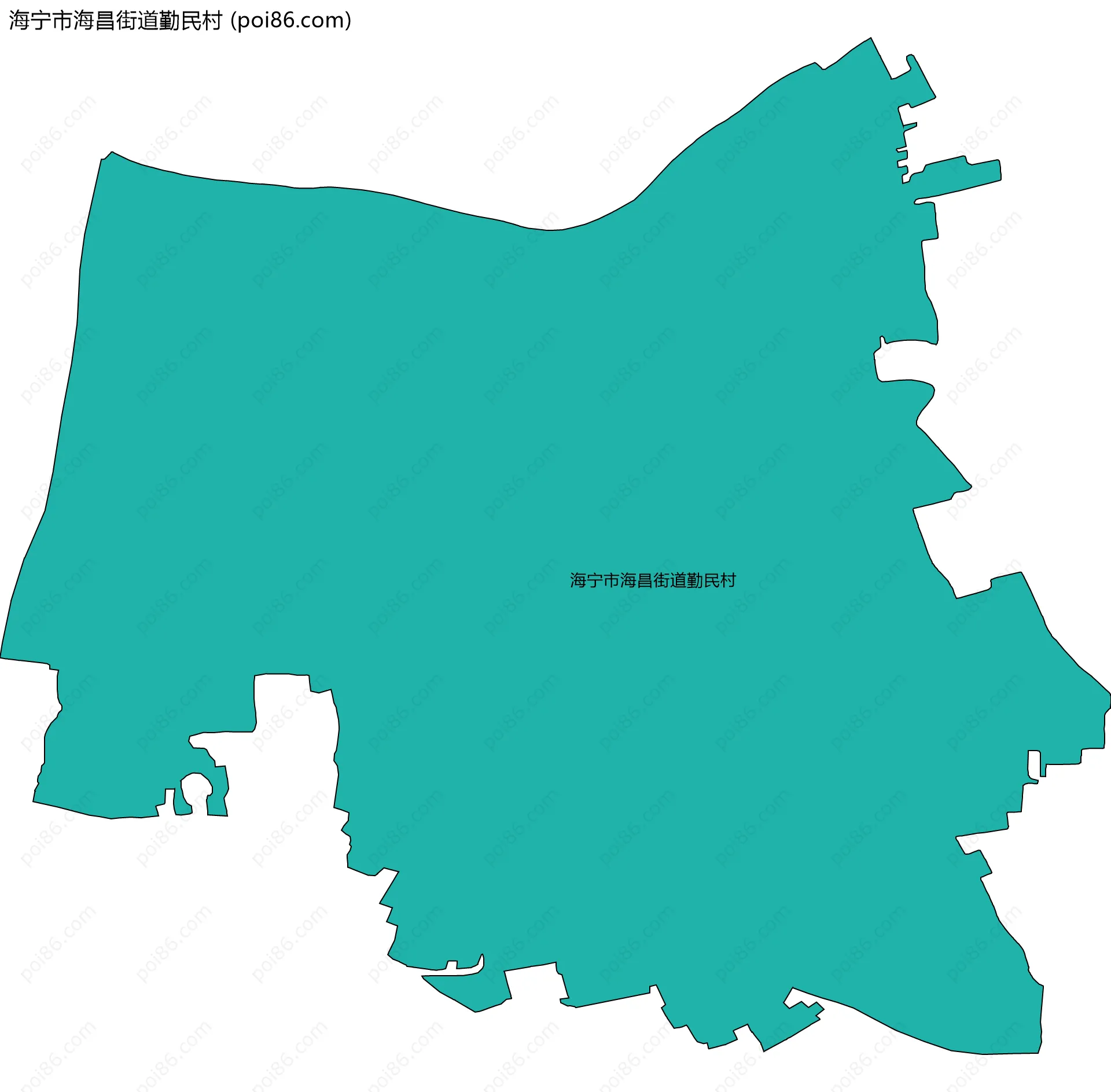 海宁市海昌街道勤民村边界地图