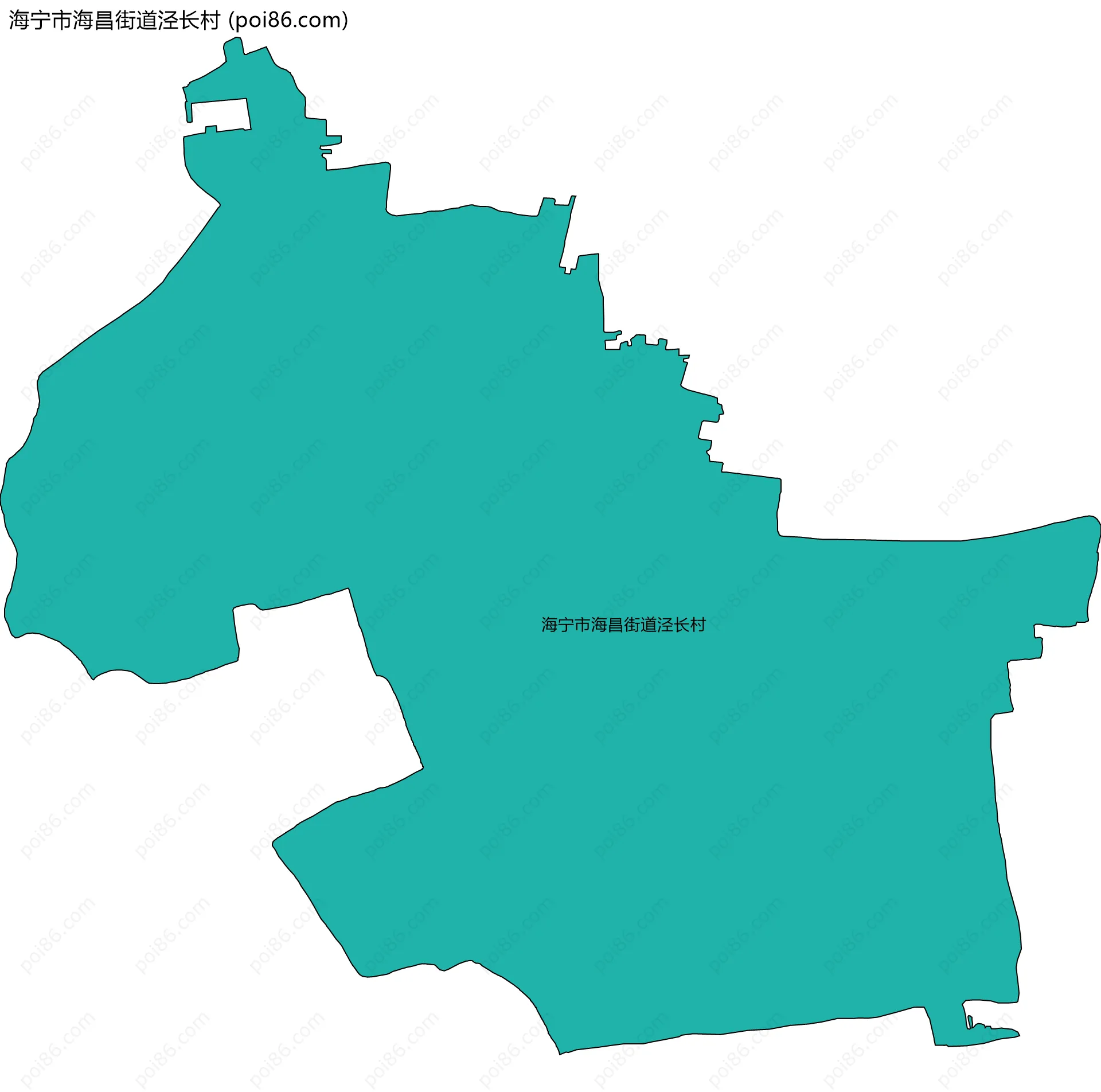 海宁市海昌街道泾长村边界地图